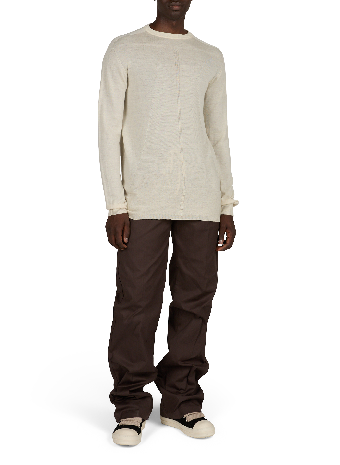 Pantalon à cordon de serrage Dietrich en coton RICK OWENS Marron