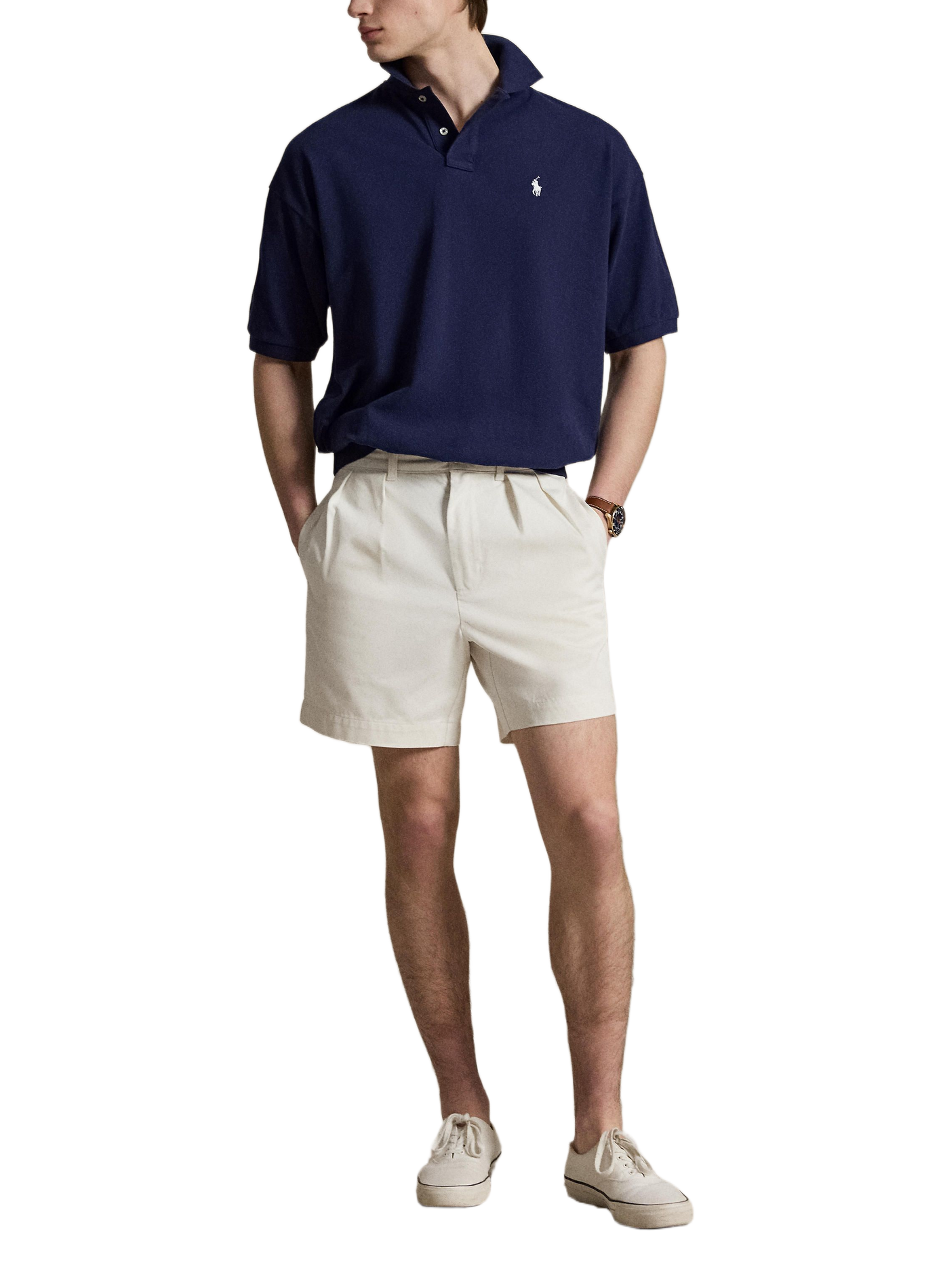 Short-sleeved cotton polo with logo POLO RALPH LAUREN Blue