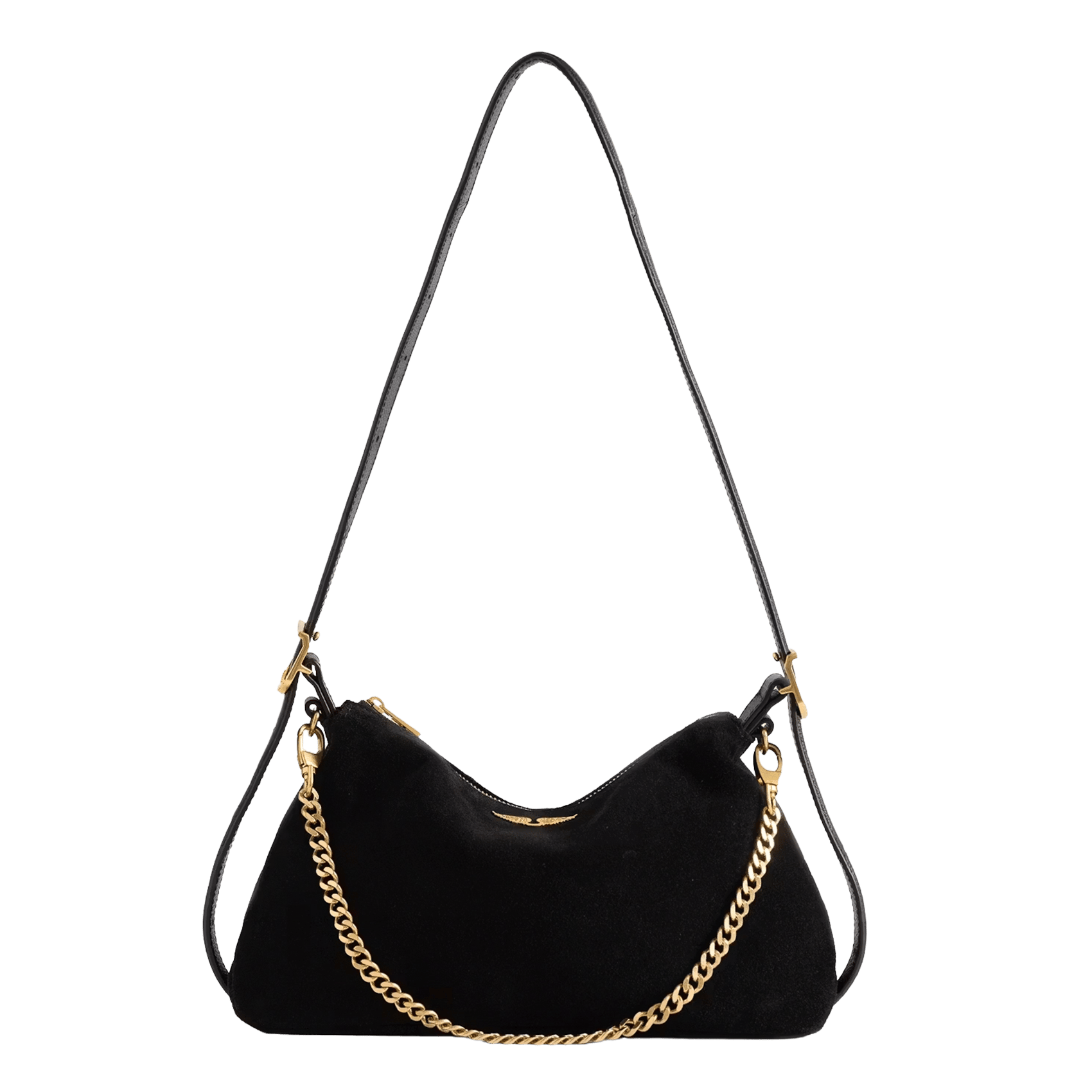 Sac bandoulière en cuir jim mini ZADIG&VOLTAIRE Noir