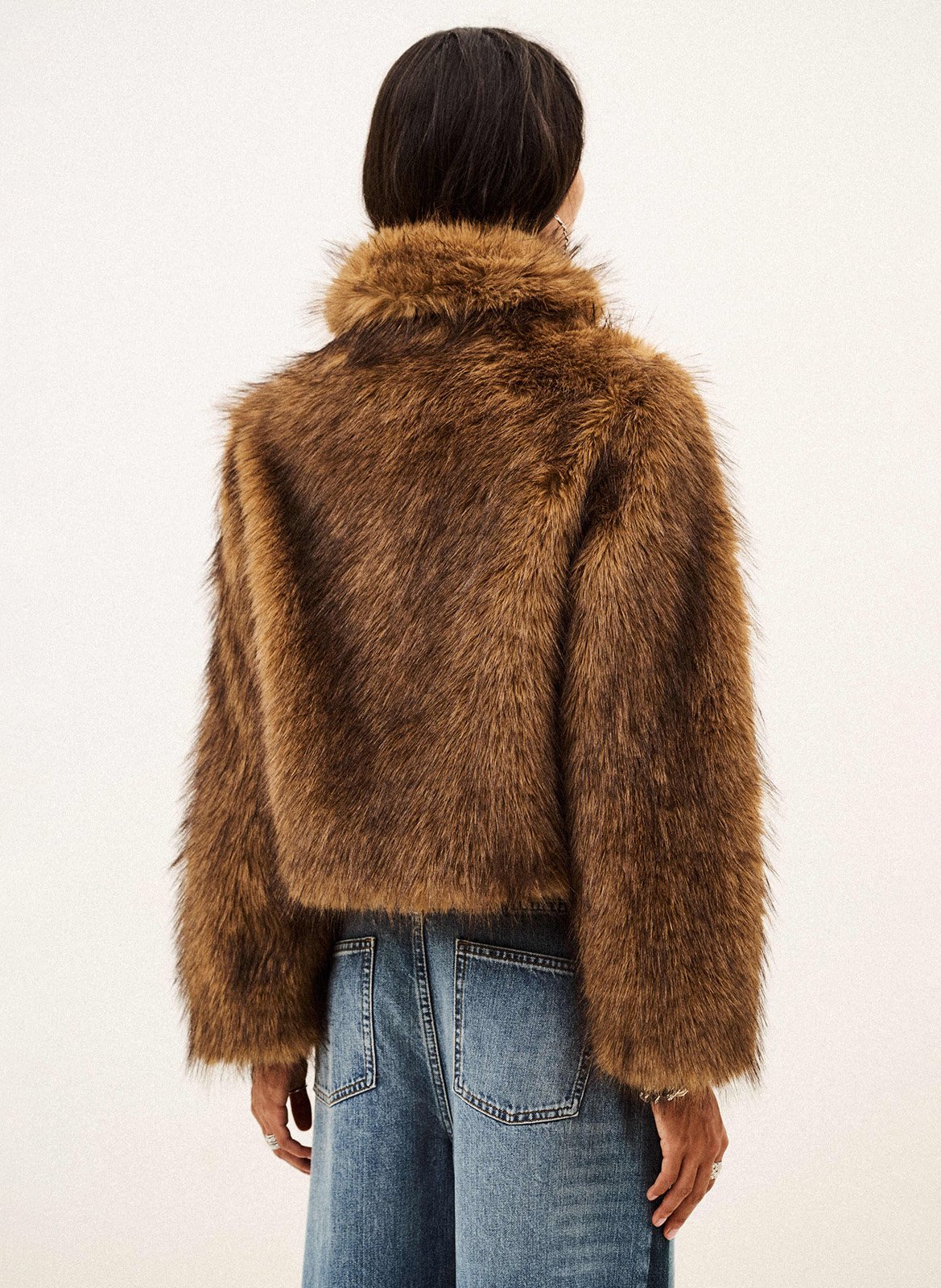 Manteau court effet fourrure lendy BA&SH Marron