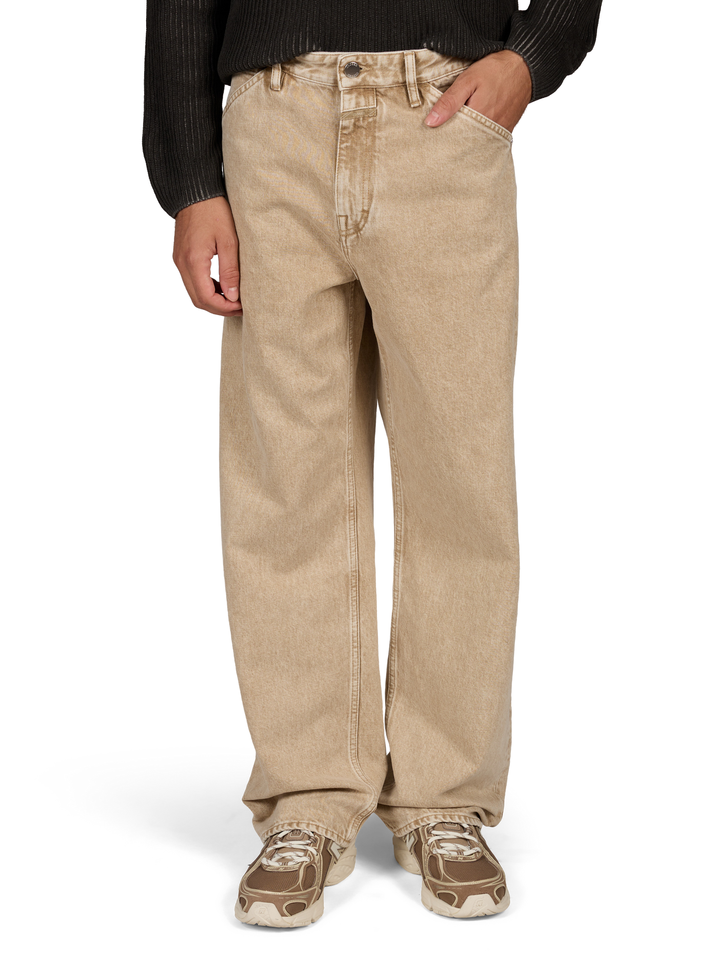 Loose fit cotton Jeans CLOSED Beige