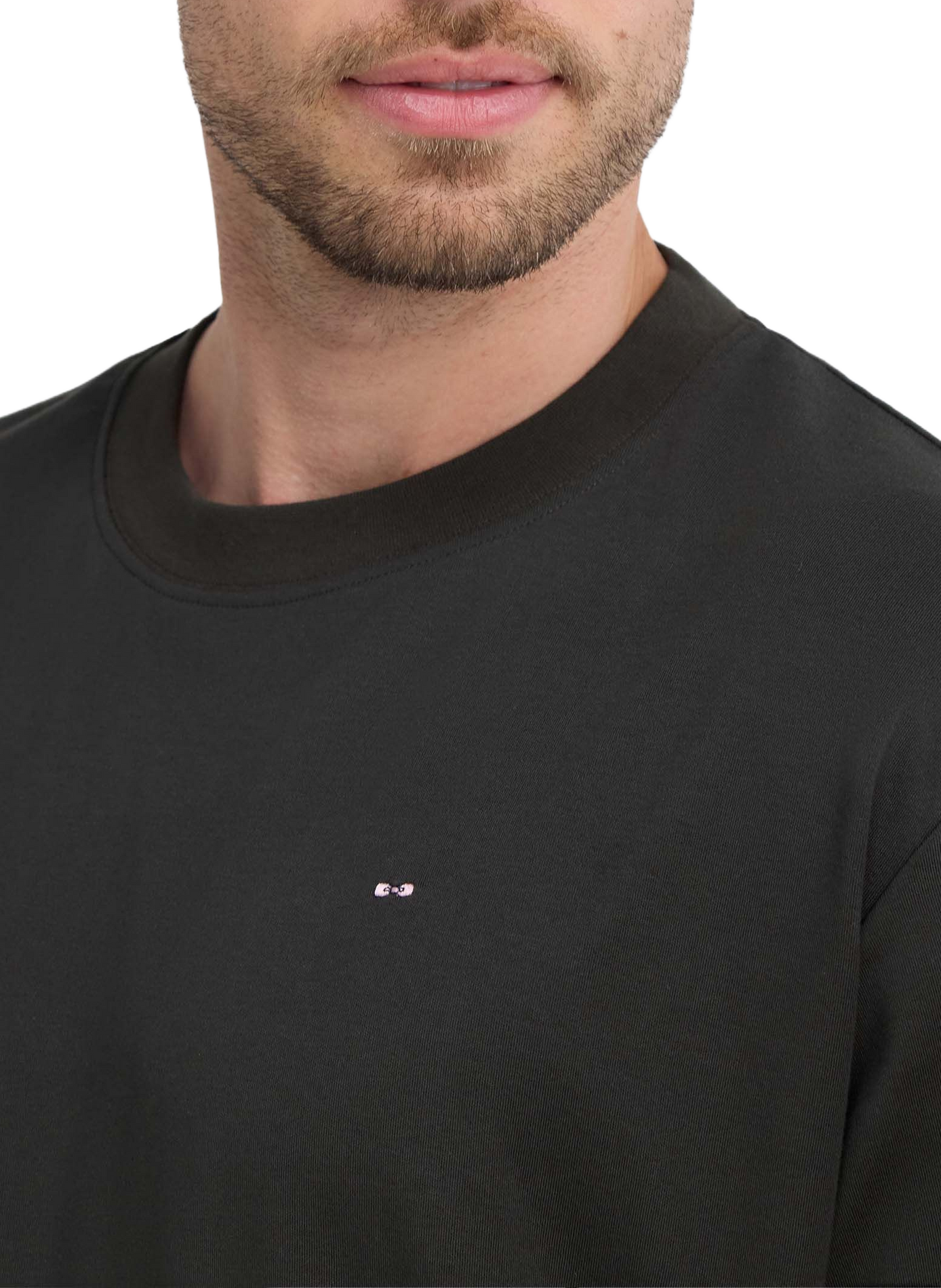 Tee-shirt col rond en coton EDEN PARK Khaki