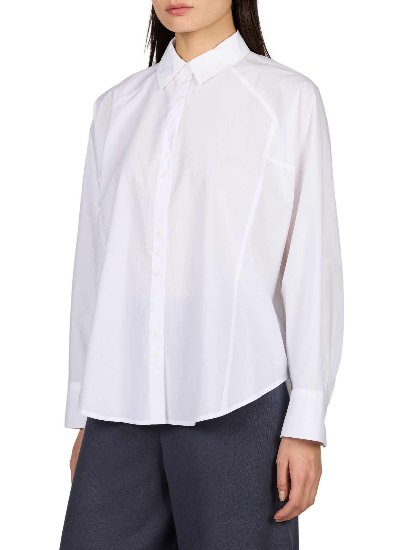 Oversize-Hemd Susana Selmina aus Baumwollmischung MSCH Weiss