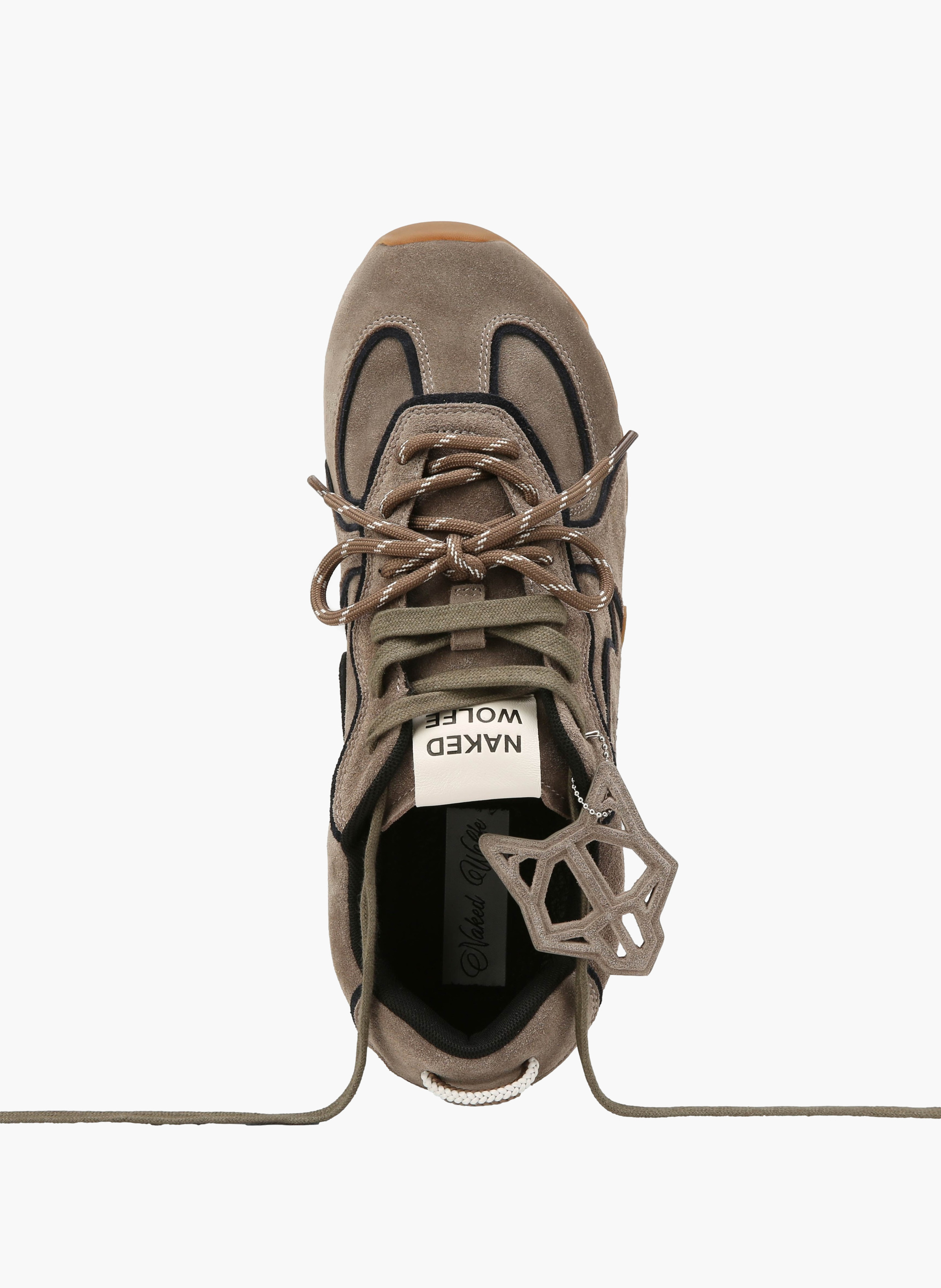 Baskets ace en daim NAKED WOLFE Marron