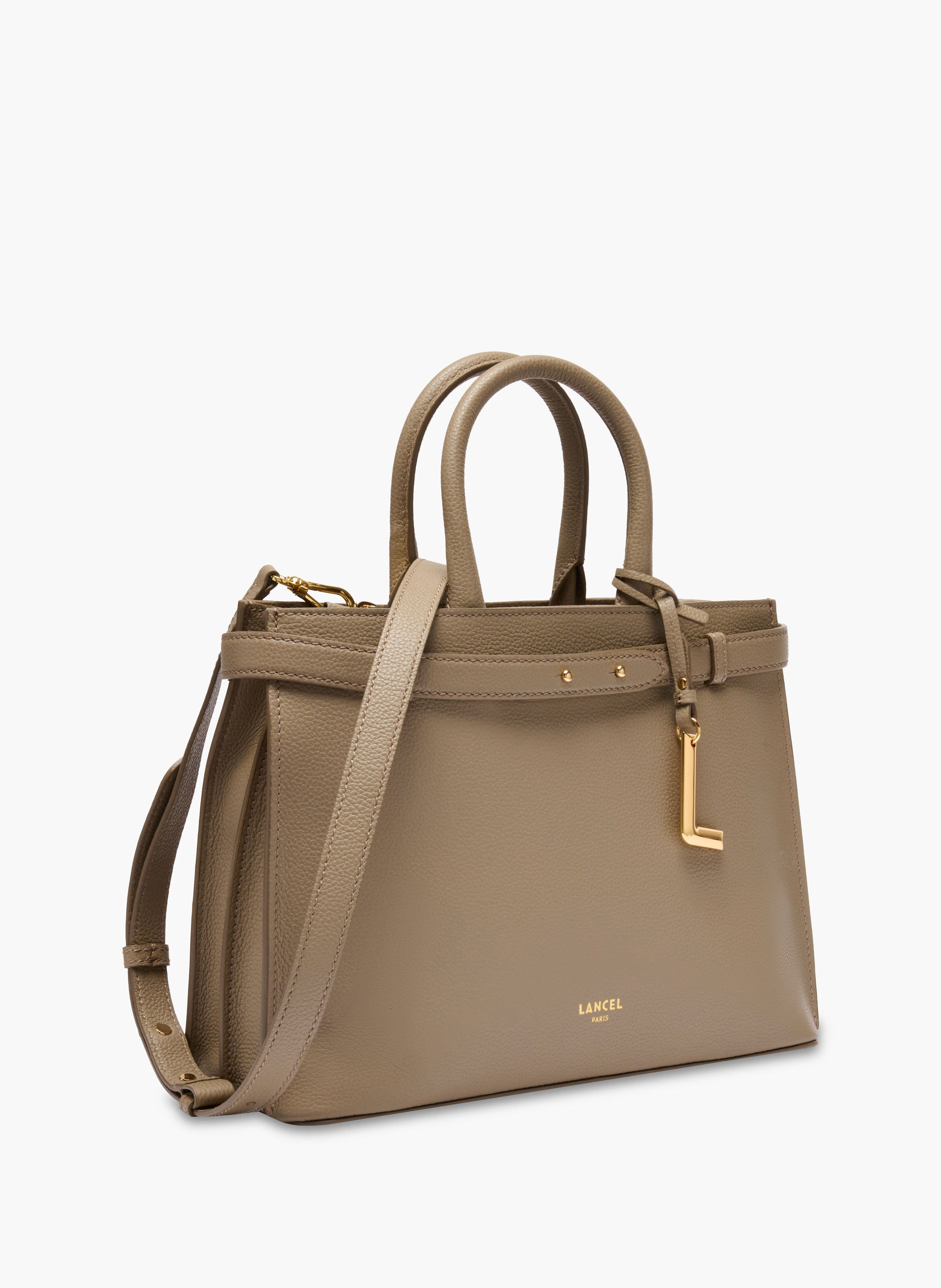 Ritstas carryall in maat M van Lancel, gemaakt van leer. LANCEL Beige