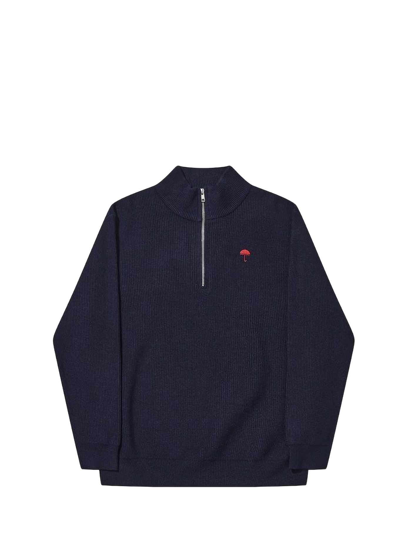 Pullover mit Stehkragen und Reißverschluss in Uni-Farbe HELAS CAPS Blau