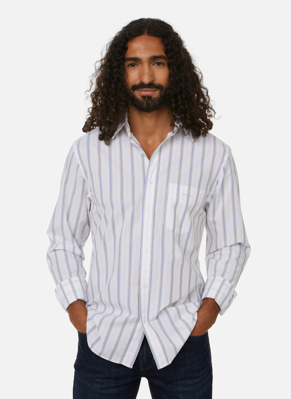 GANT Striped cotton shirt White