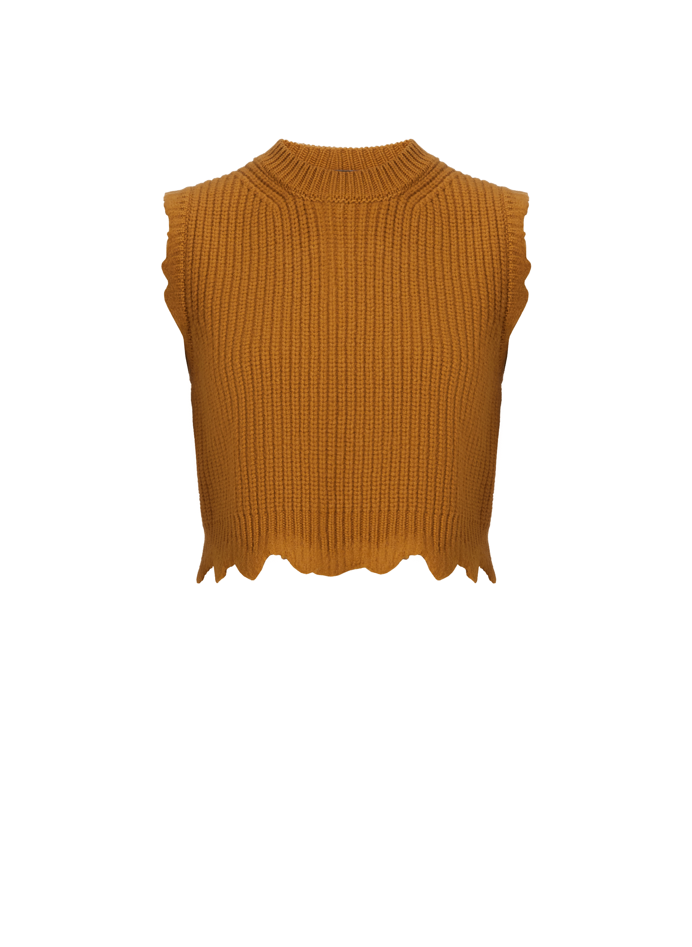 VERSACE Top sans manches en laine  Marron