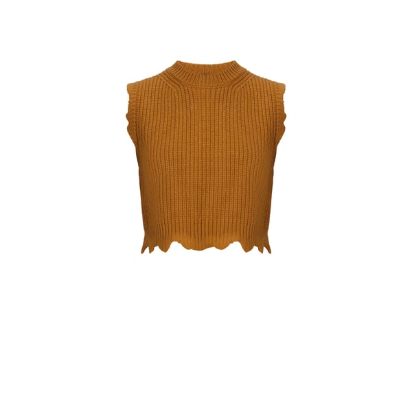 Top sans manches en laine