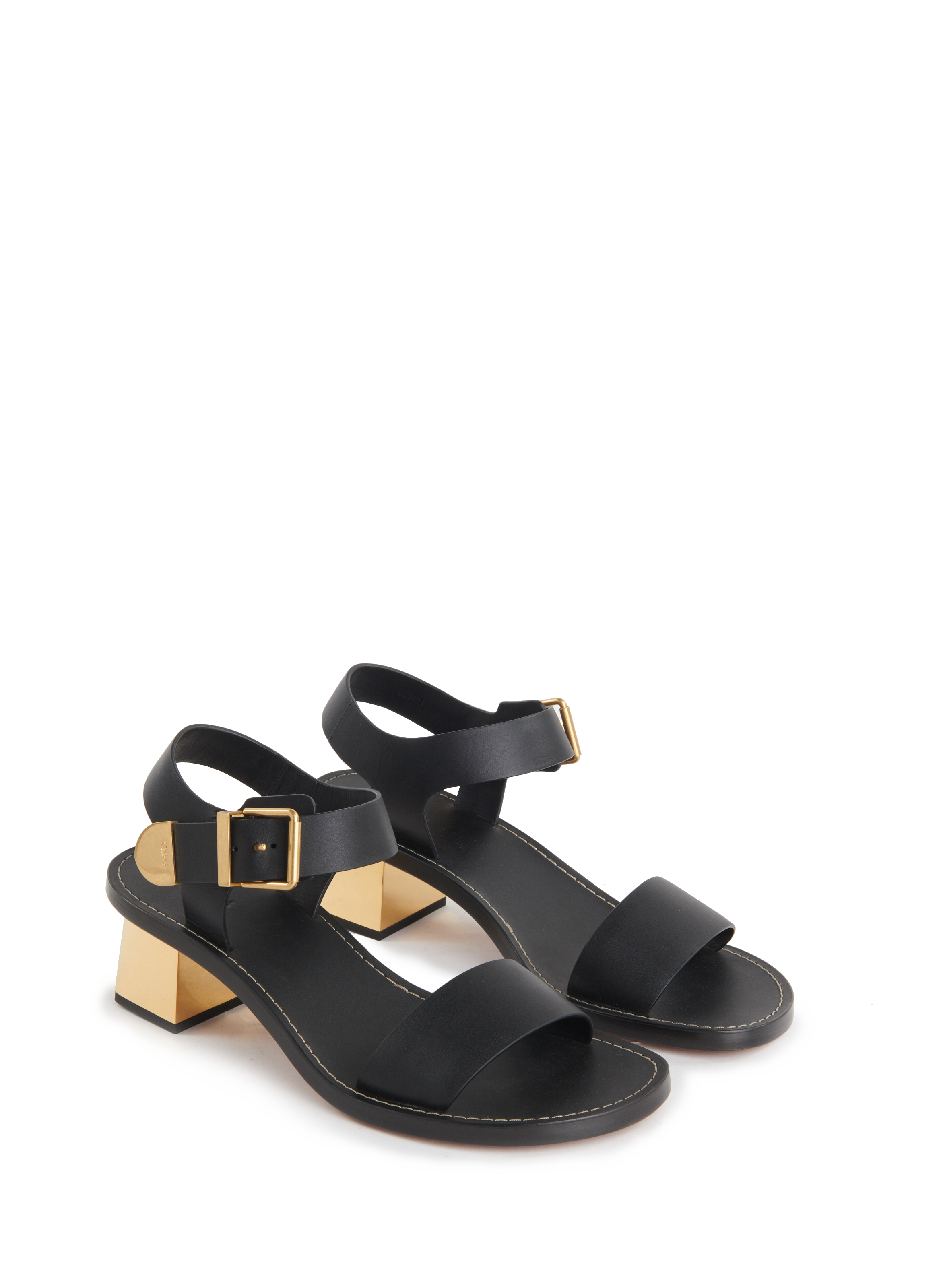 Heeled leather sandals  CHLOÉ Black