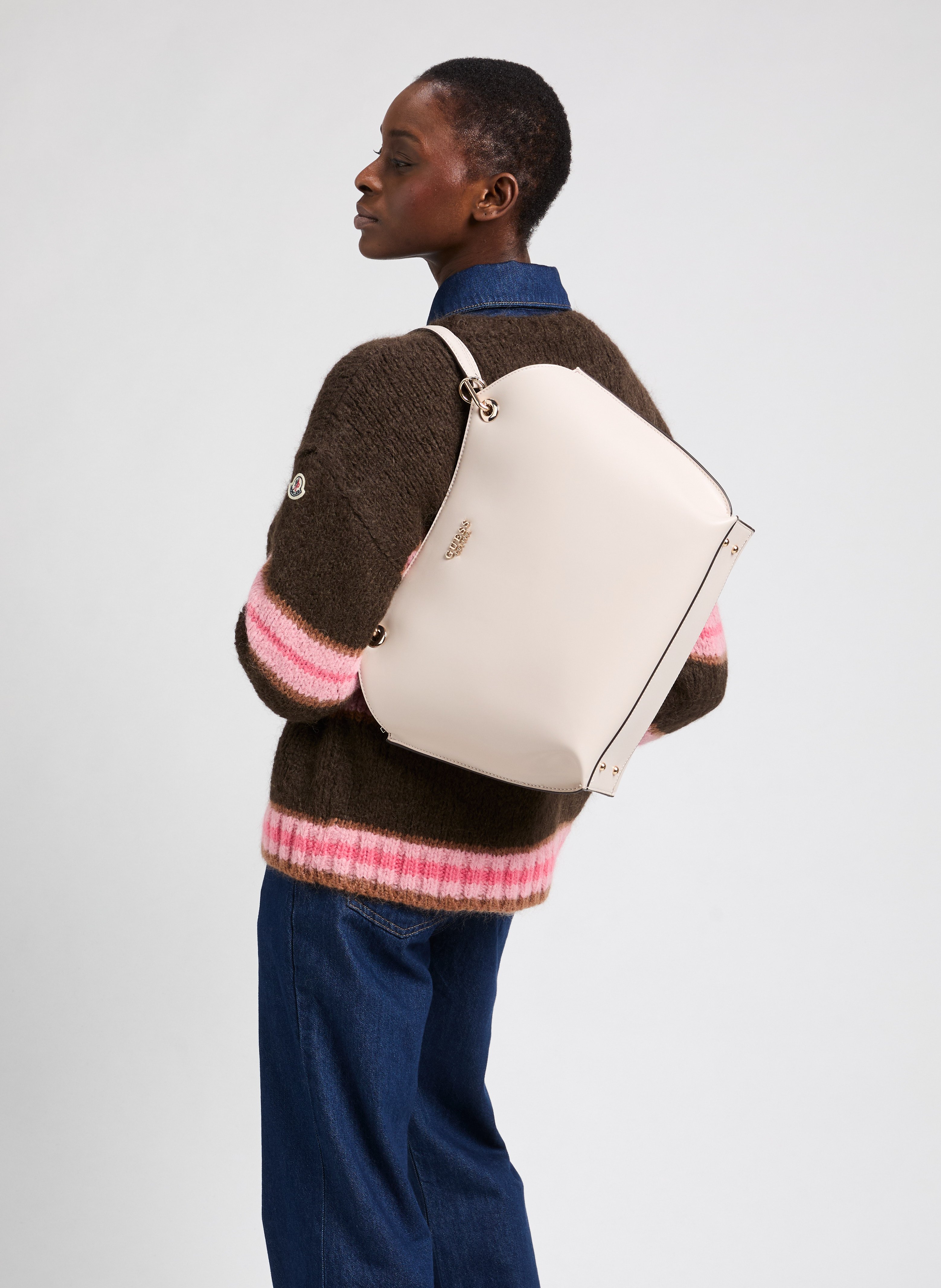 Sac cabas à logo  GUESS Beige