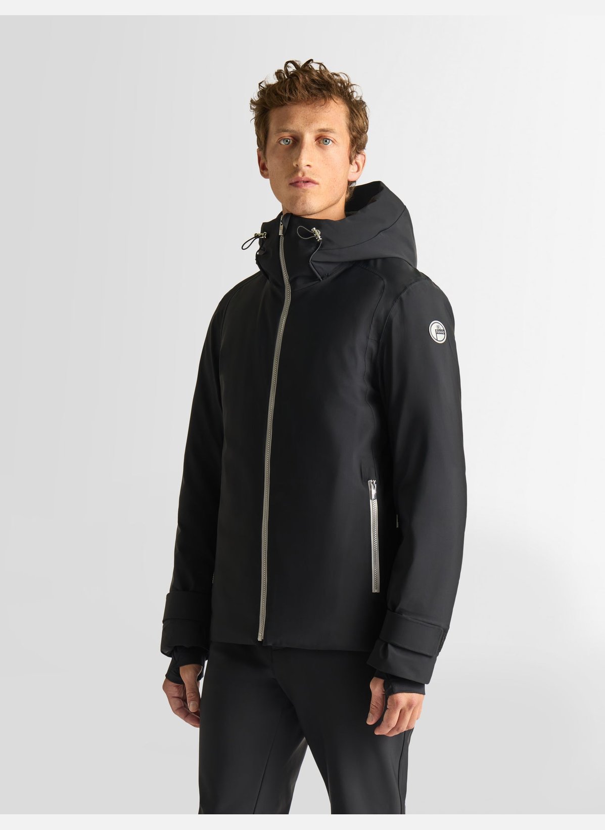 Veste de survêtement pour homme - En coton - Avec col montant - Coupe ajustée - Noir - Veste mi-saison - Veste de mi-saison - Veste basique avec poches sans capuche Veste de survêtement pour homme - En coton - Avec col montant - Coupe ajustée - Noir - Veste mi-saison - Veste de mi-saison - Veste basique avec poches sans capuche