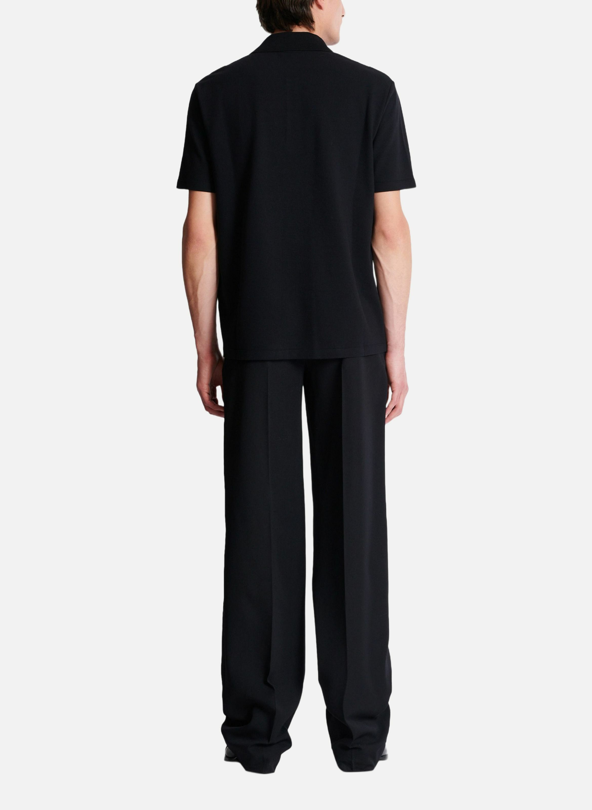 Polo en coton imprimé « coin » BALMAIN Noir