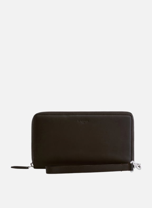 Compagnon zippé albert en cuir lisse Marron by LE TANNEUR LE TANNEUR Compagnon zippé albert en cuir lisse Marron