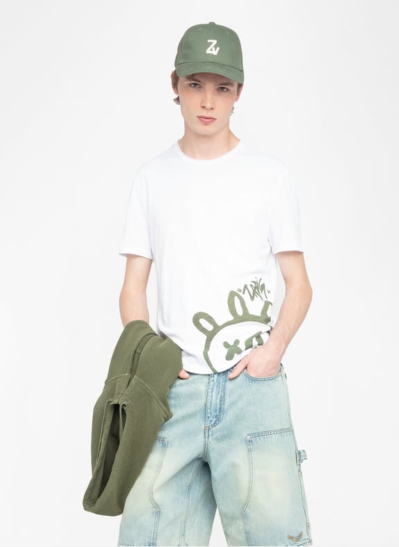 Tee-shirt col rond en coton stockly Blanc by ZADIG&VOLTAIRE ZADIG&VOLTAIRE Tee-shirt col rond en coton stockly Blanc