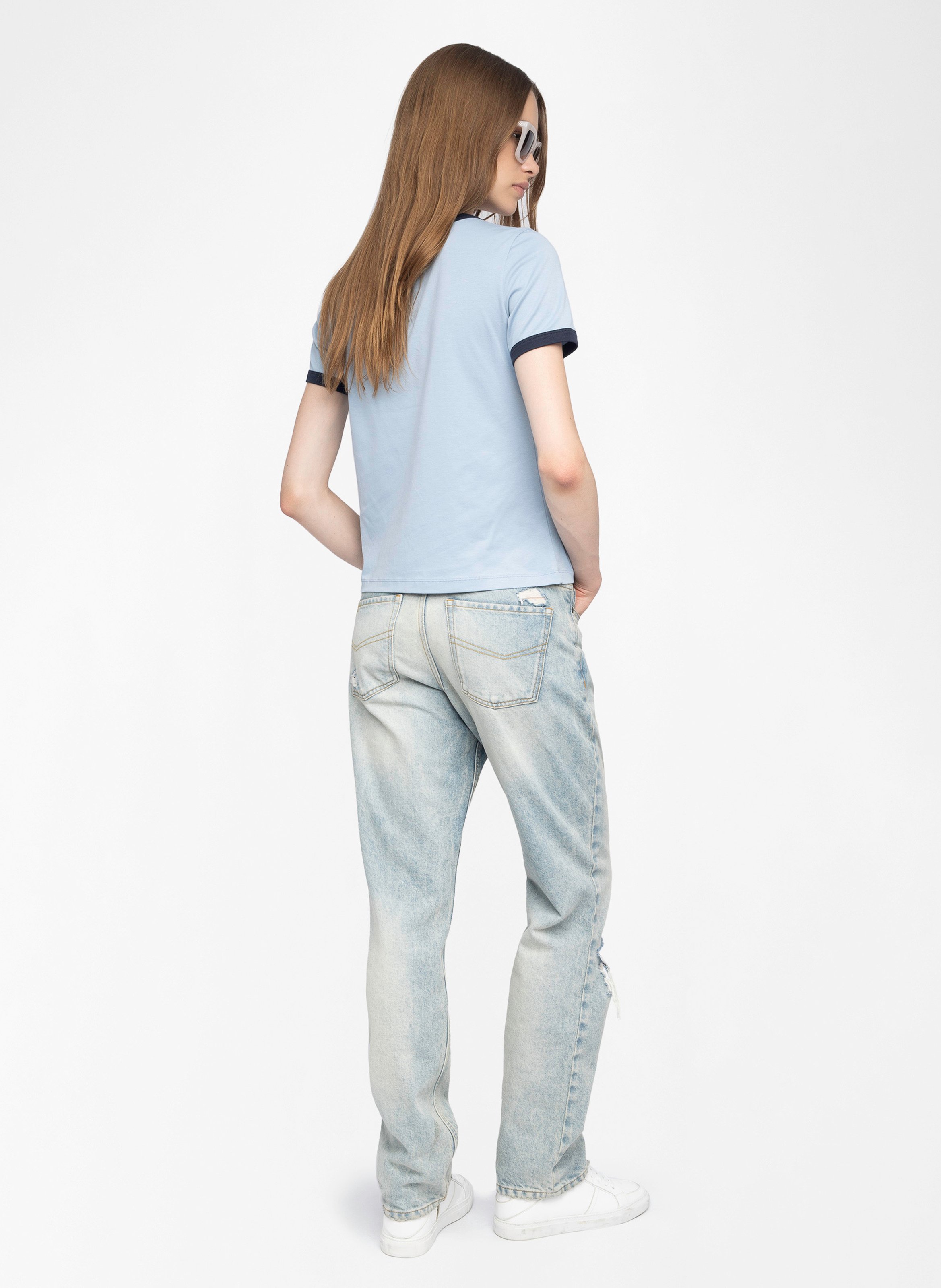 T-shirt manches courtes contrasté woos ZADIG&VOLTAIRE Bleu