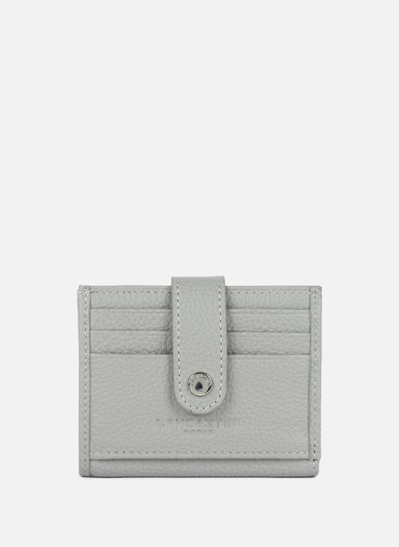 Porte-cartes - foulonné pm Gris by LANCASTER LANCASTER Porte-cartes - foulonné pm Gris