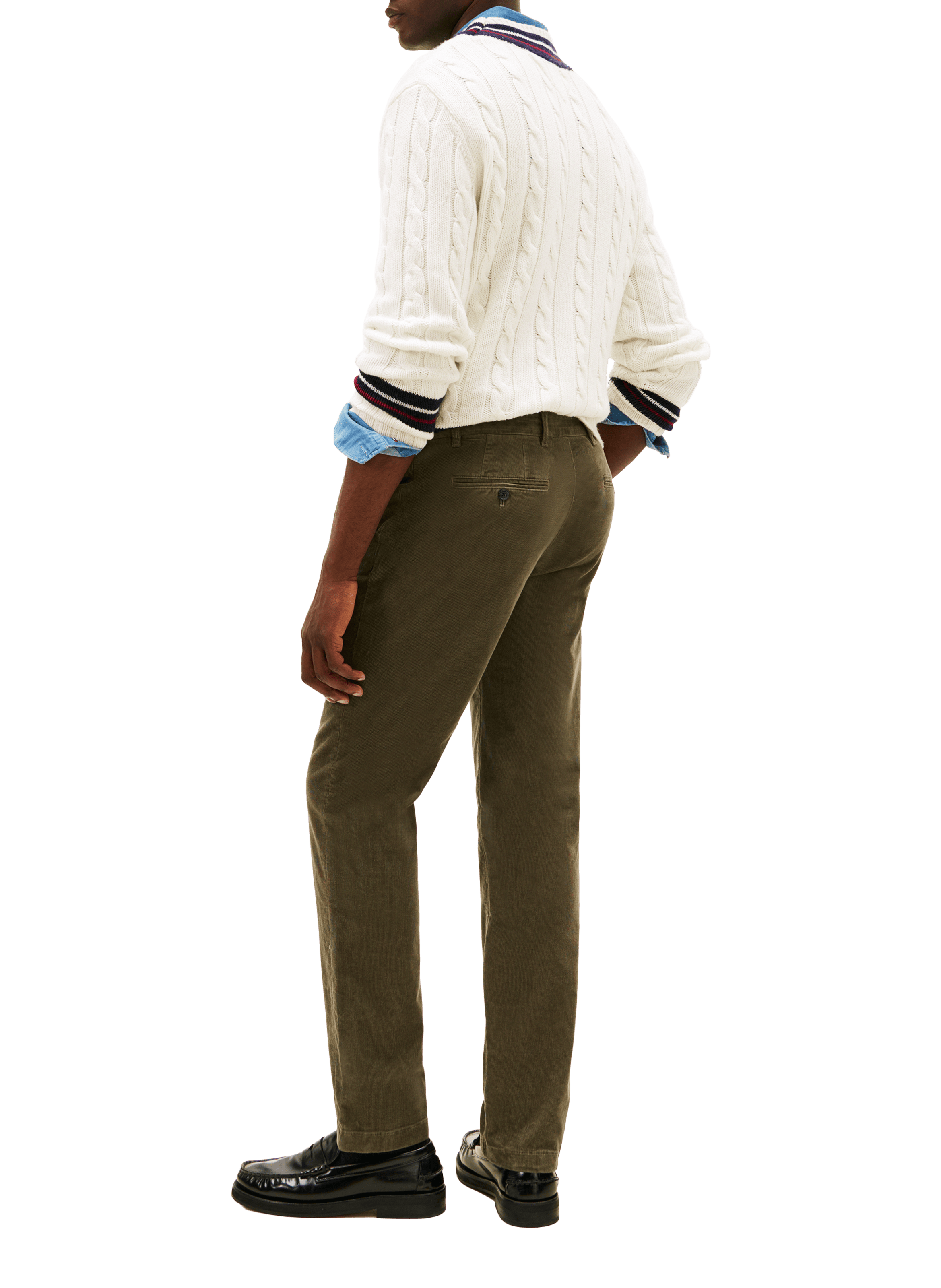 Corduroy chinos TOMMY HILFIGER Green