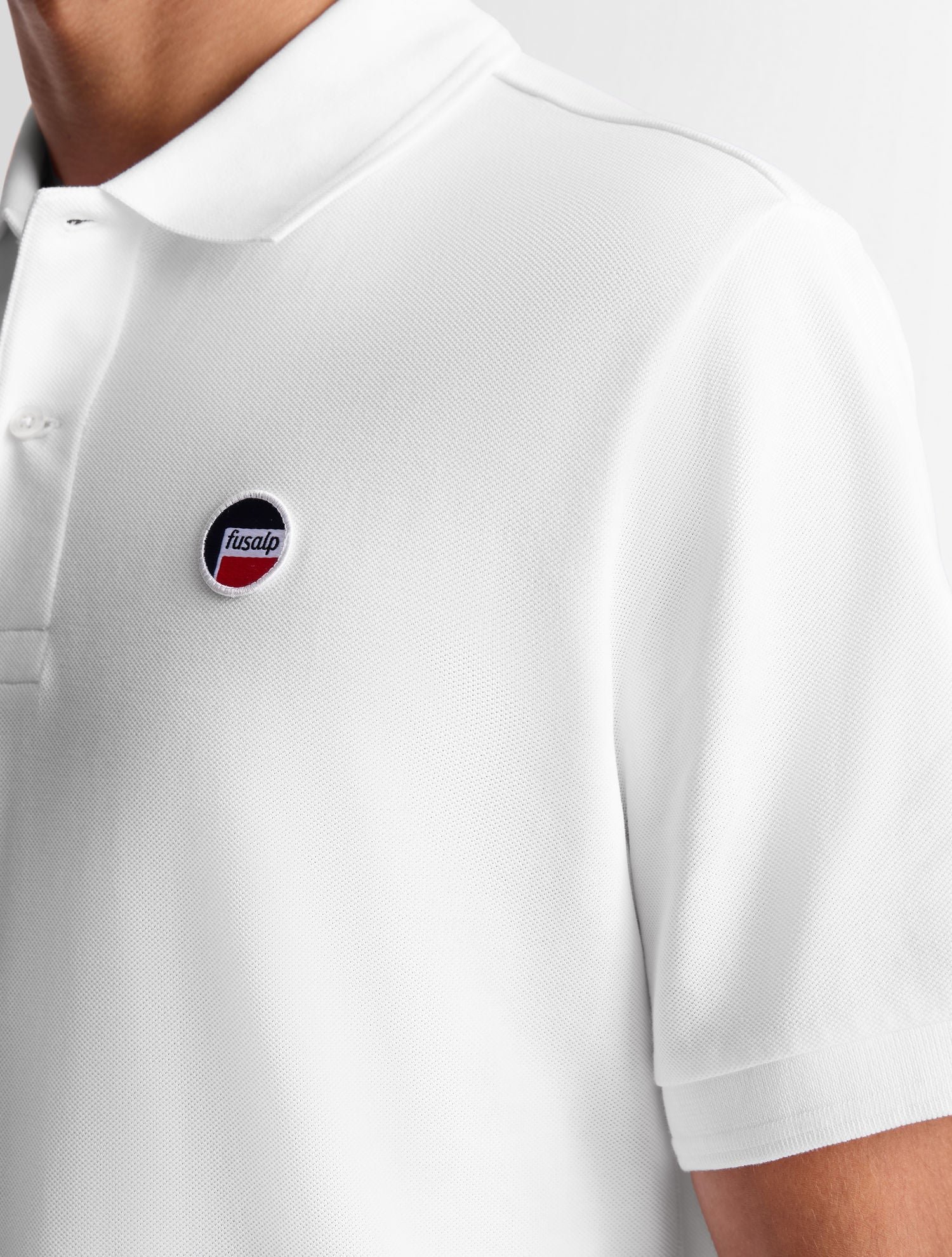 Polo manches courtes gerlo col polo coupe regular FUSALP Blanc