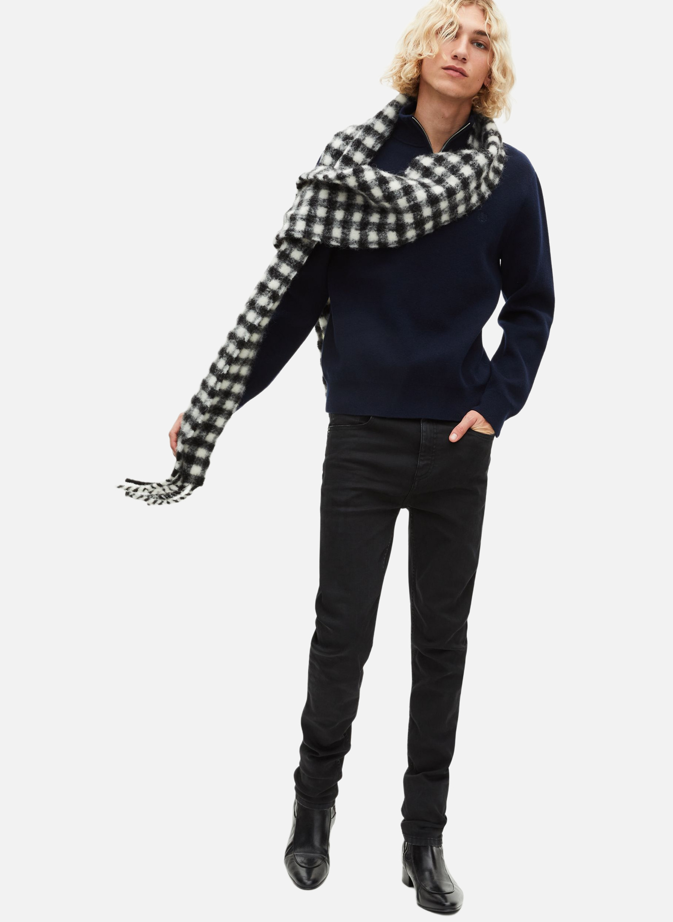 Pull col camionneur double face THE KOOPLES Bleu