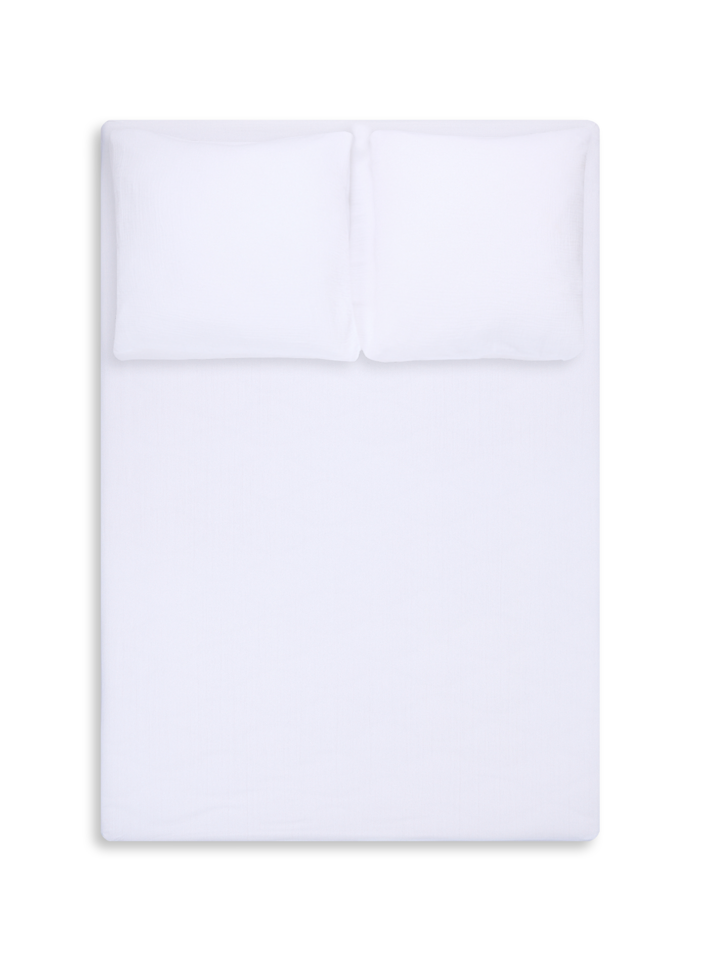 Housse de couette en gaze de coton AU PRINTEMPS PARIS Blanc