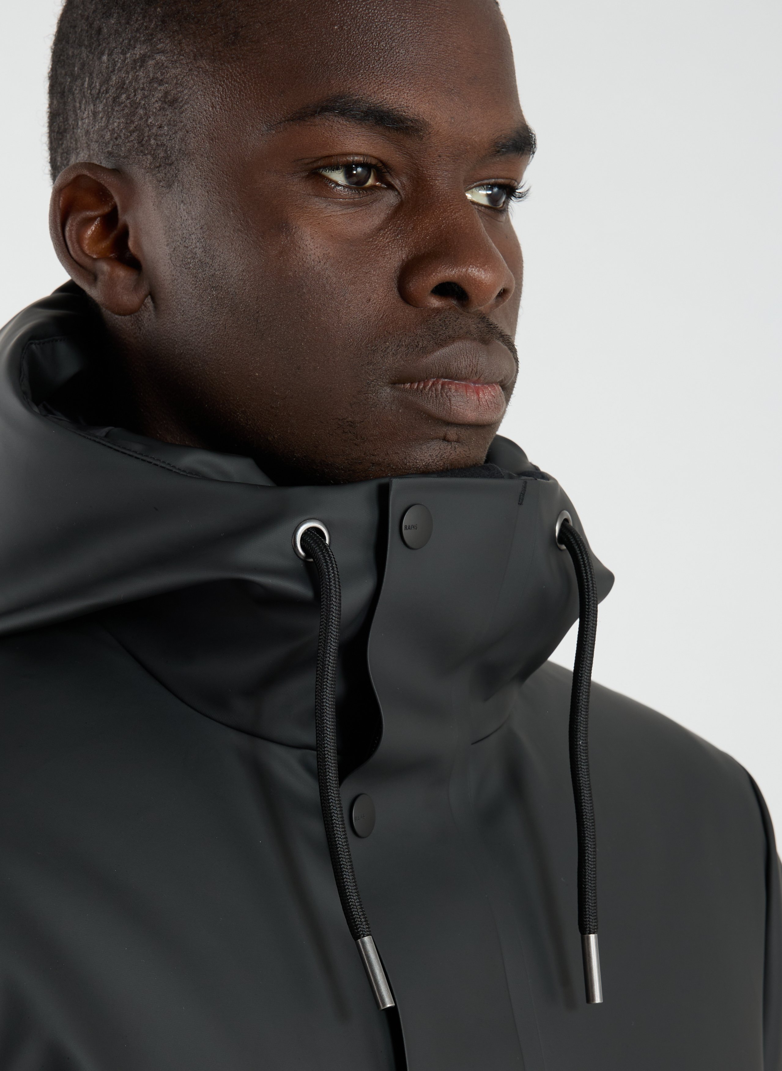 Straight hooded parka RAINS Black