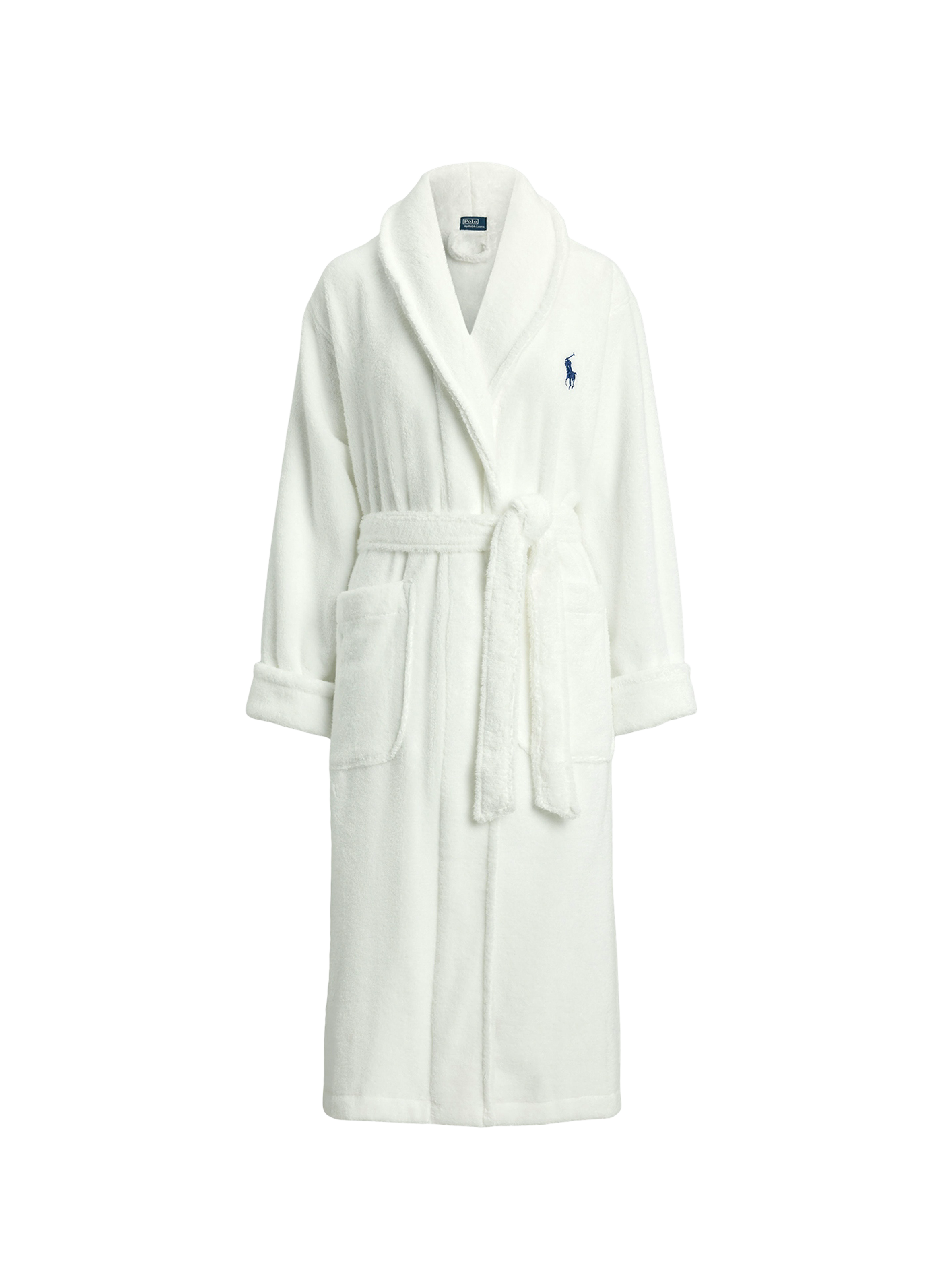 POLO RALPH LAUREN Peignoir long en coton éponge White
