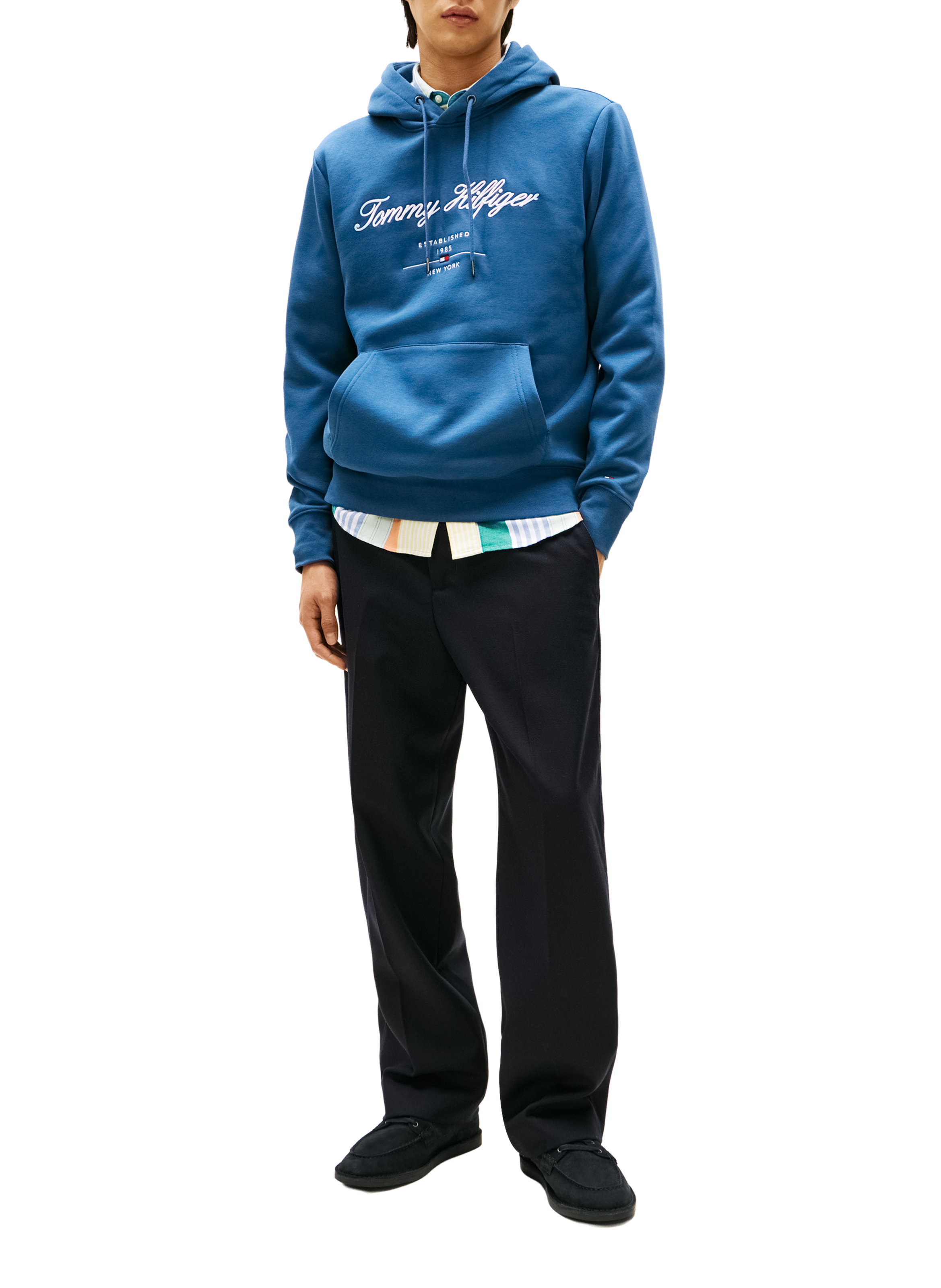 Embroidered hoodie TOMMY HILFIGER Blue