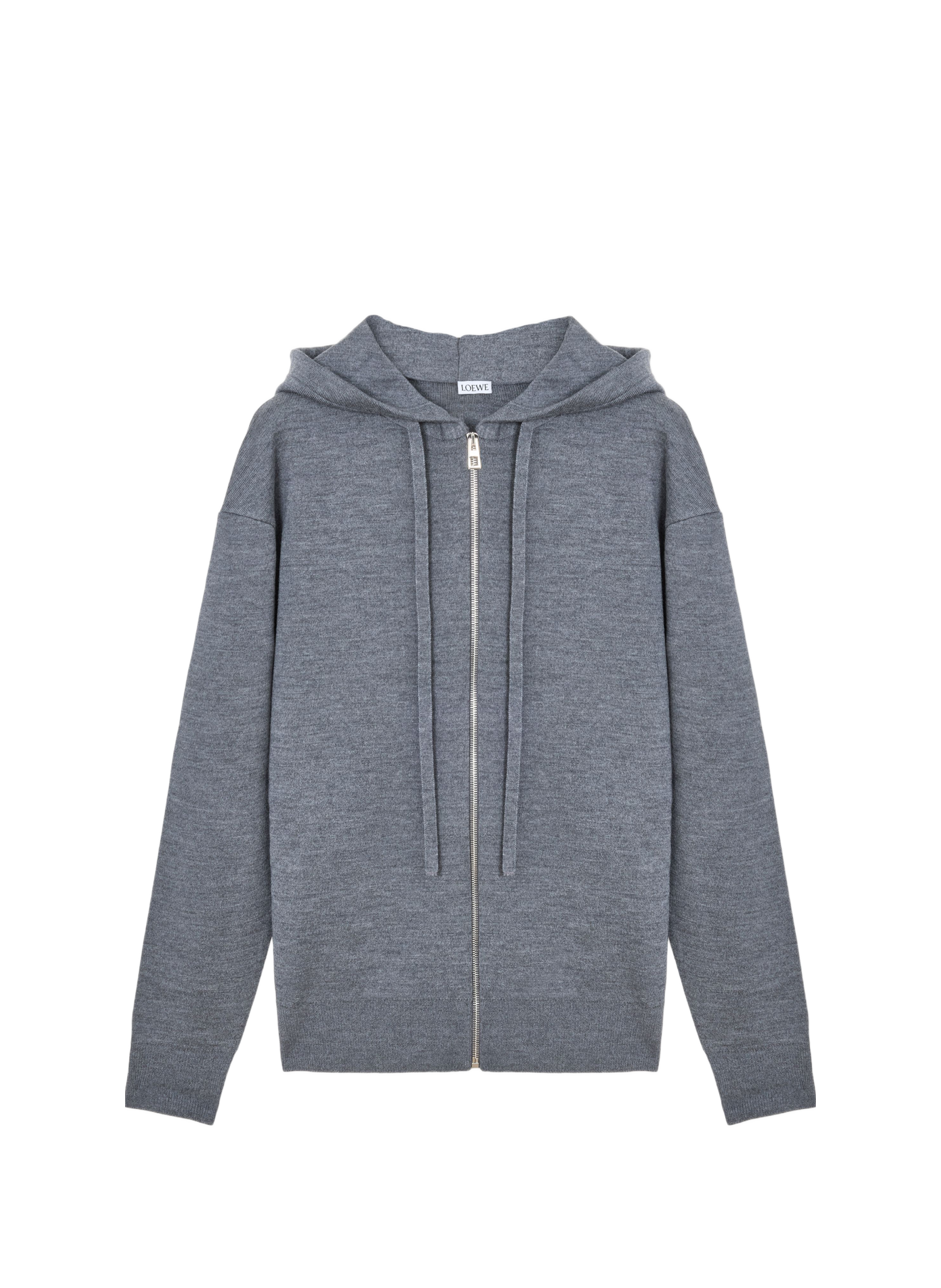 LOEWE Anagram wool zip-up hoodie sweatshirt Grey