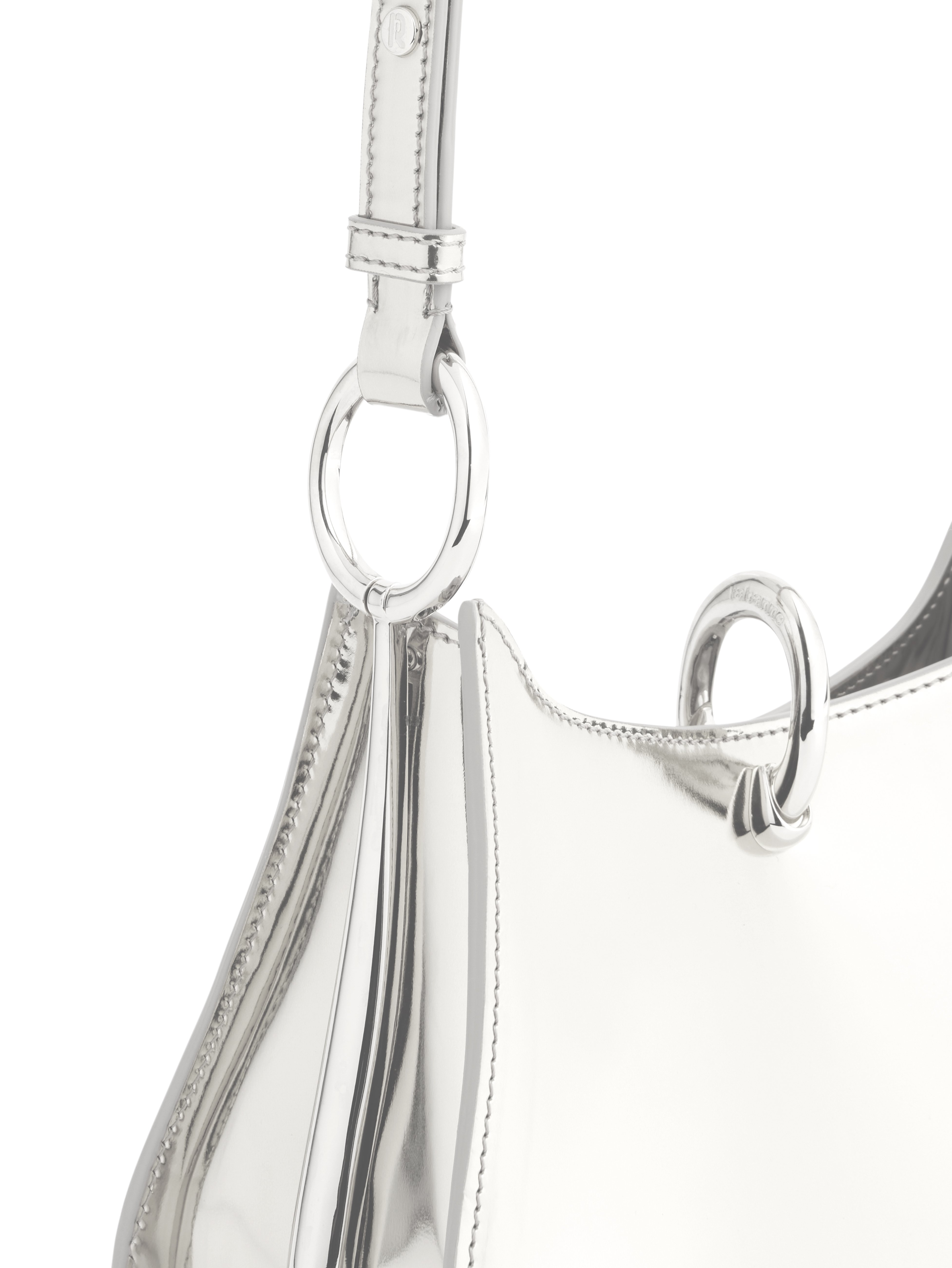 Sac ring en cuir RABANNE Argent