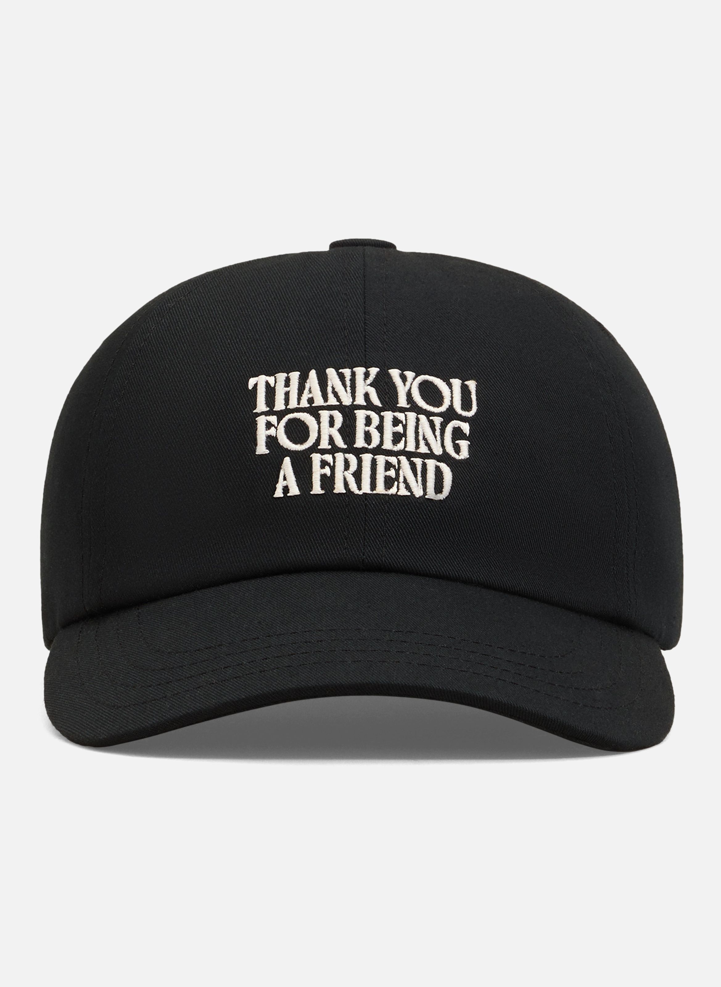 Casquette broderie thank you for being a friend unisexe en coton AMI PARIS Noir