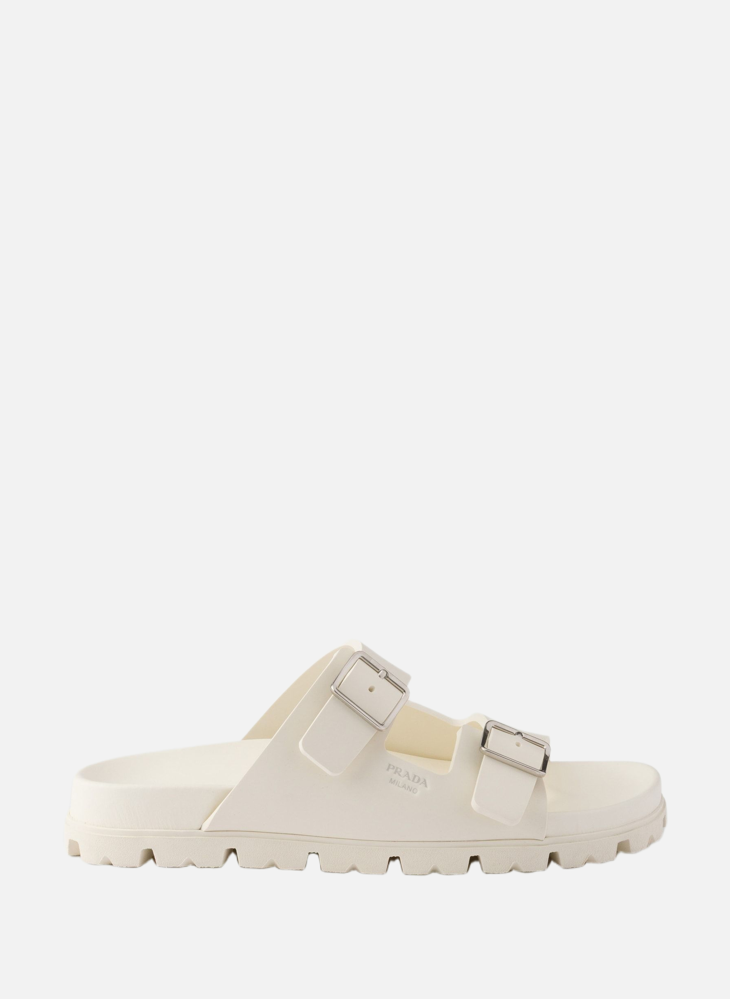 Mules en gomme PRADA Beige