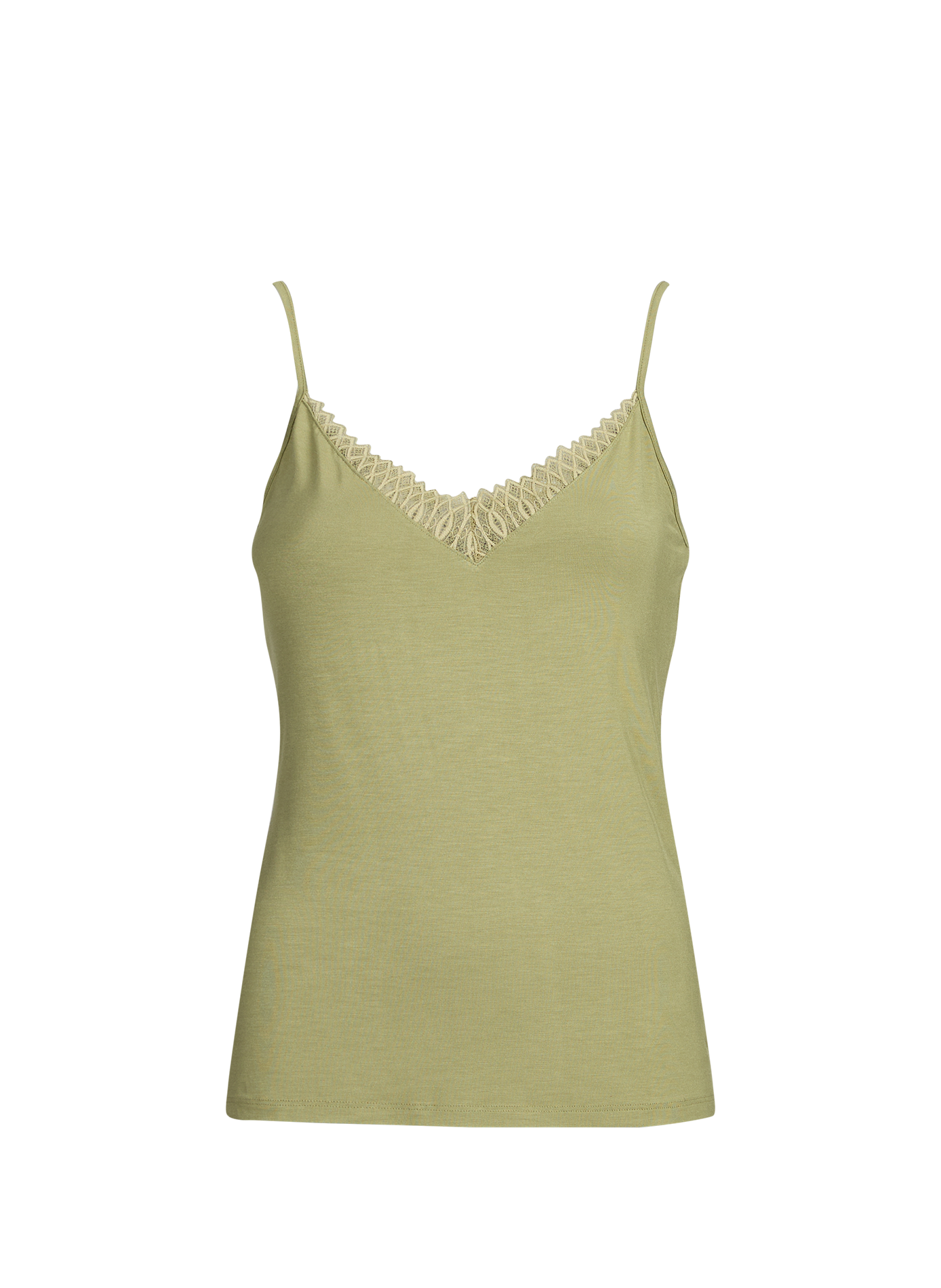 Top with V-neck and thin straps TRIUMPH Khaki