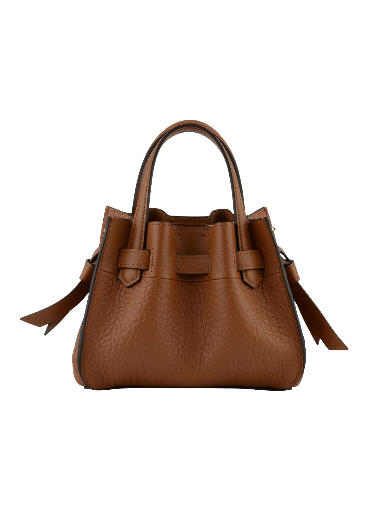 Blossom | Sac à main Nano en cuir de vachette POURCHET Marron