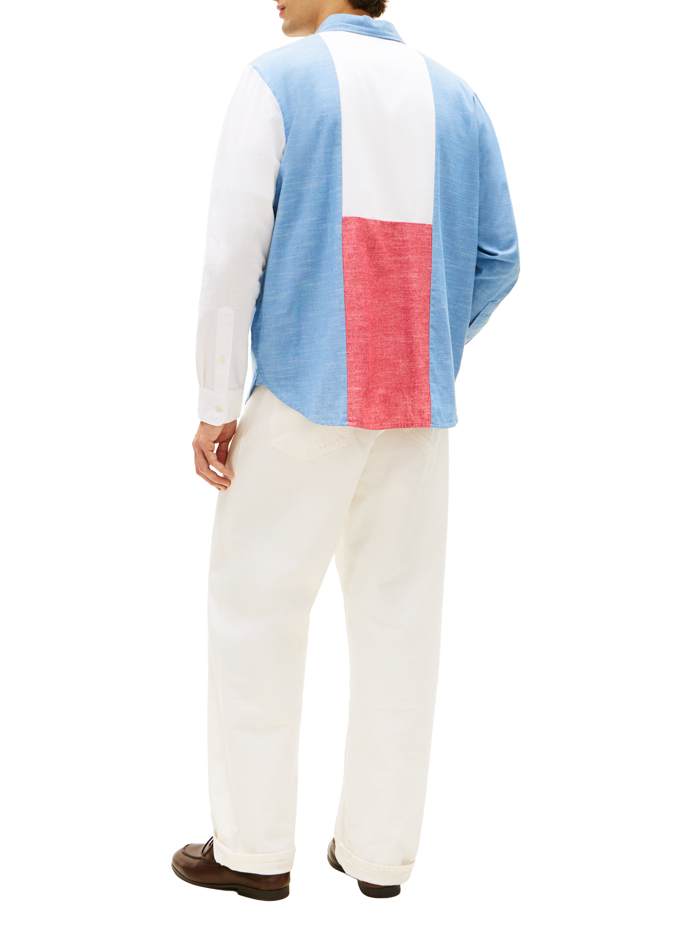 Straight shirt with classic collar in cotton TOMMY HILFIGER Red