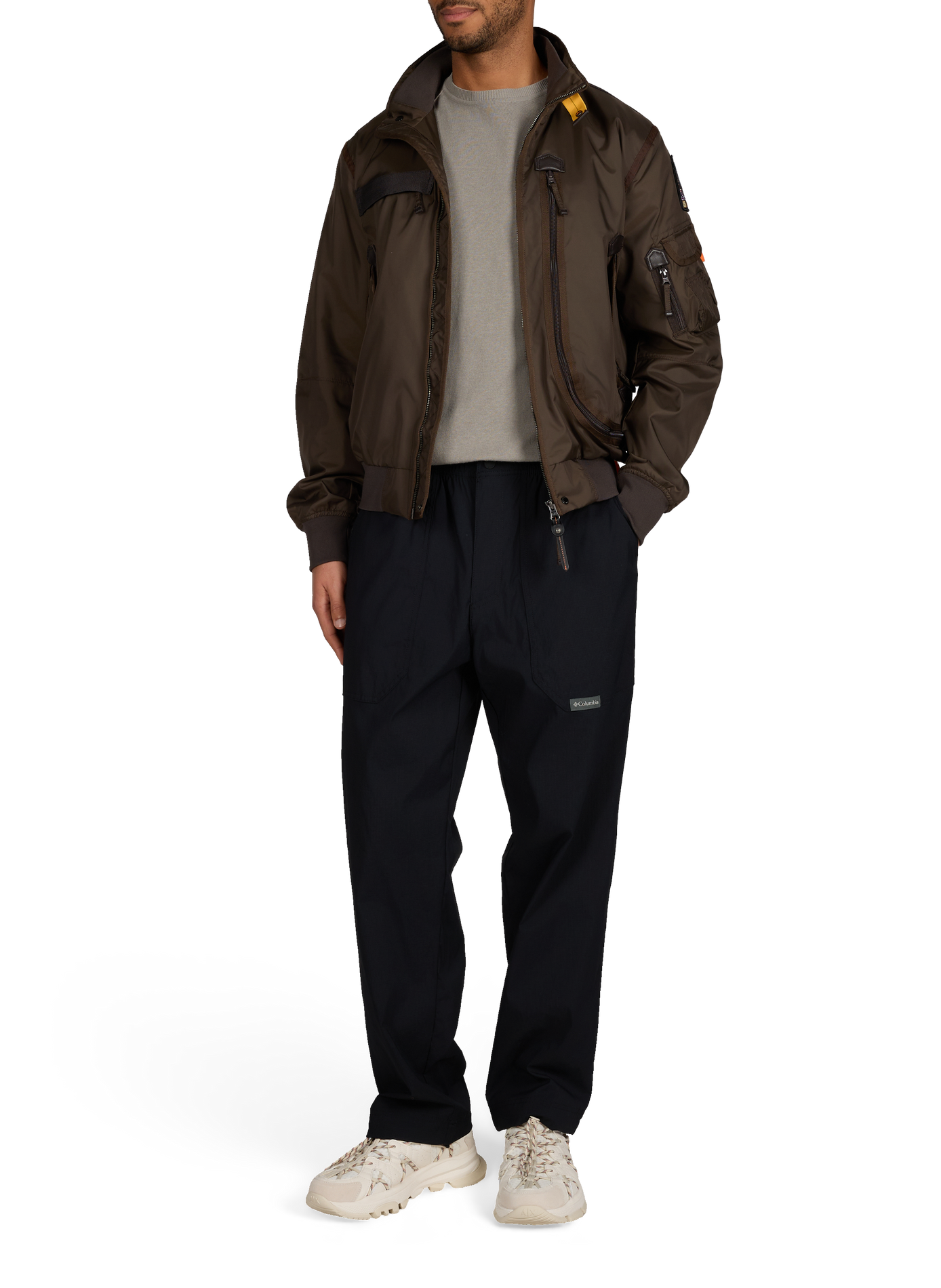 High-neck jacket PARAJUMPERS Khaki