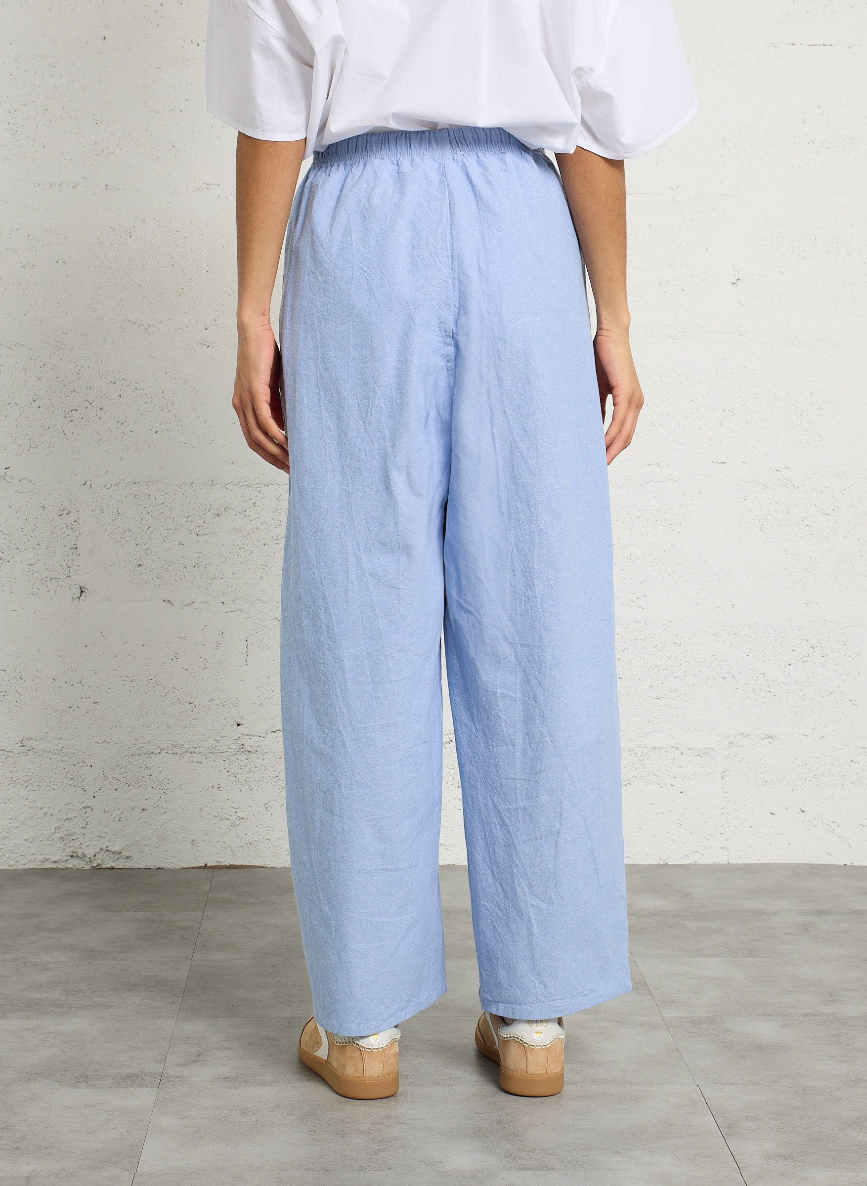 Pantalon large en coton feoly AMERICAN VINTAGE Bleu