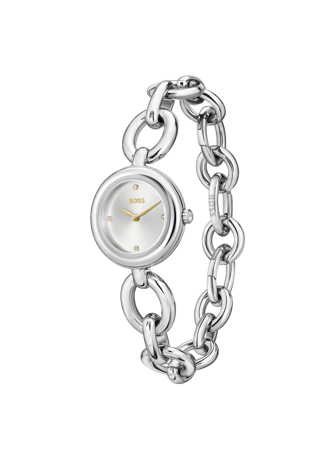 Montre quartz Live en acier inoxydable  BOSS MONTRES Blanc