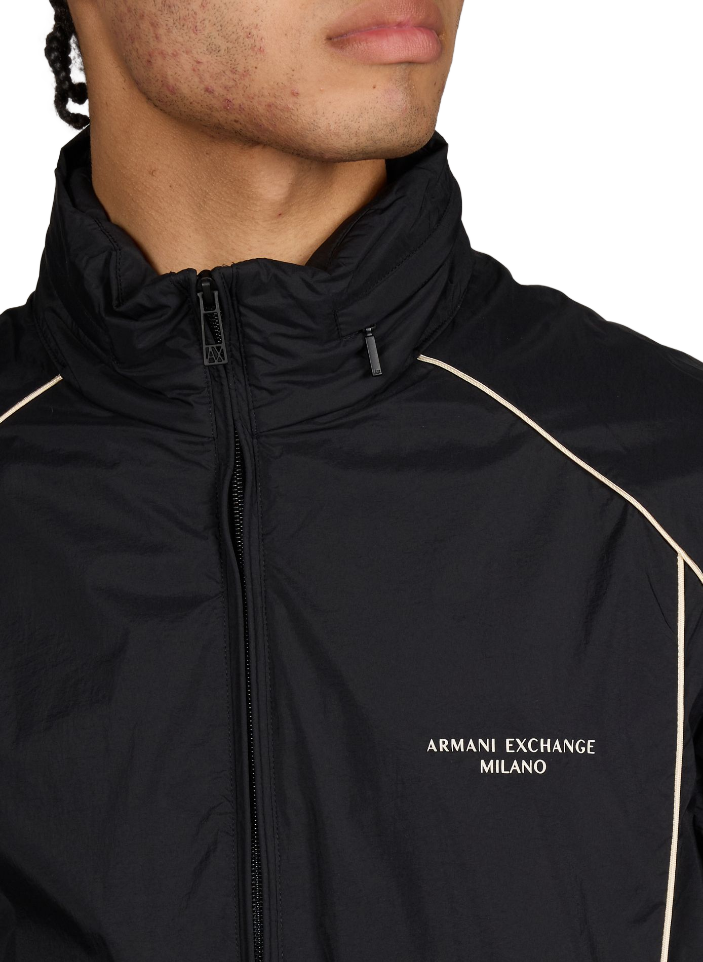 Blouson matelassé à col montant ARMANI EXCHANGE Noir