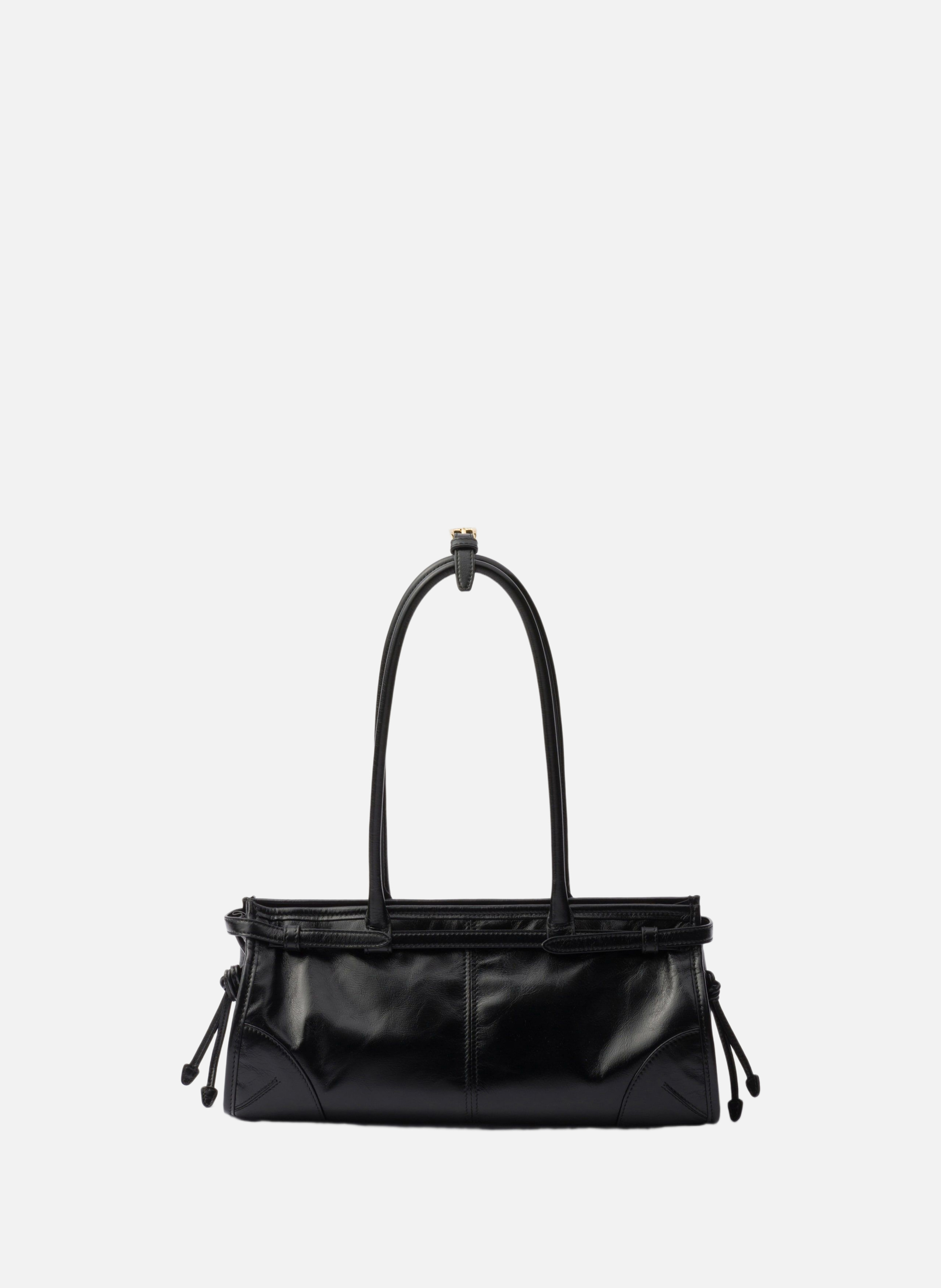 Sac à main prada bonnie en cuir PRADA Noir