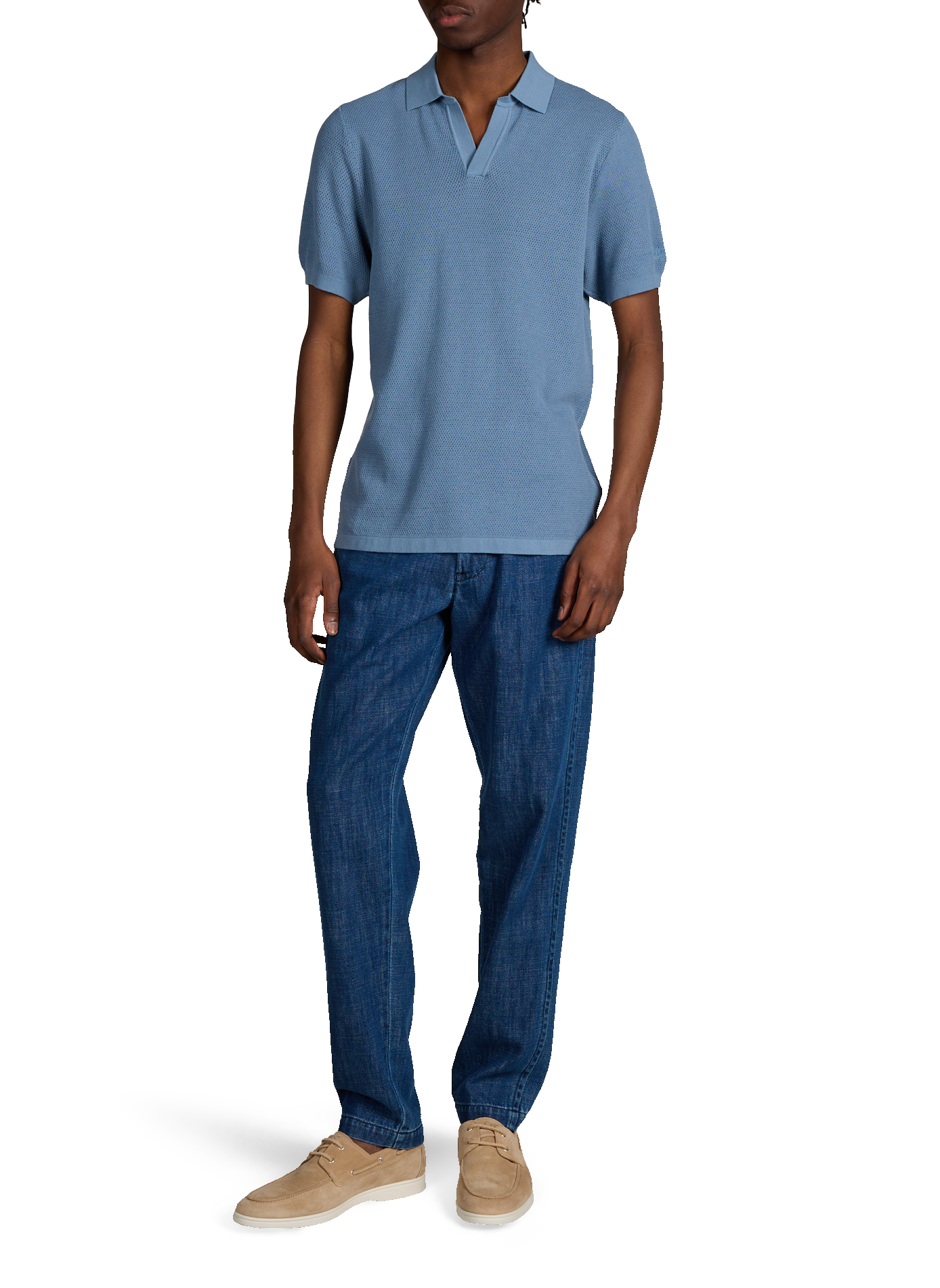 Sloan Mesh Buttonless Cardigan MC2 SAINT BARTH Blue