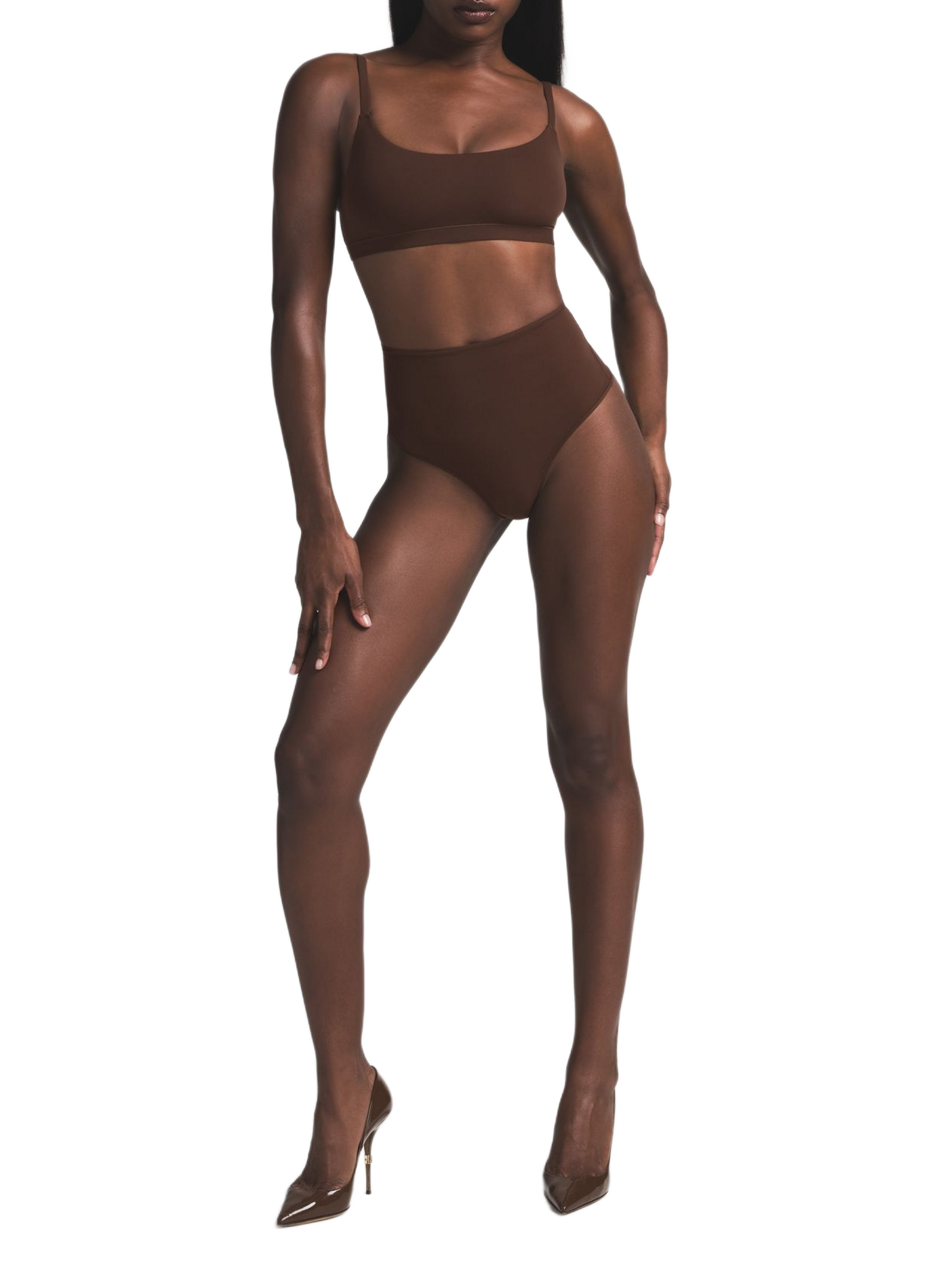 High-waisted solid color SKIMS Brown