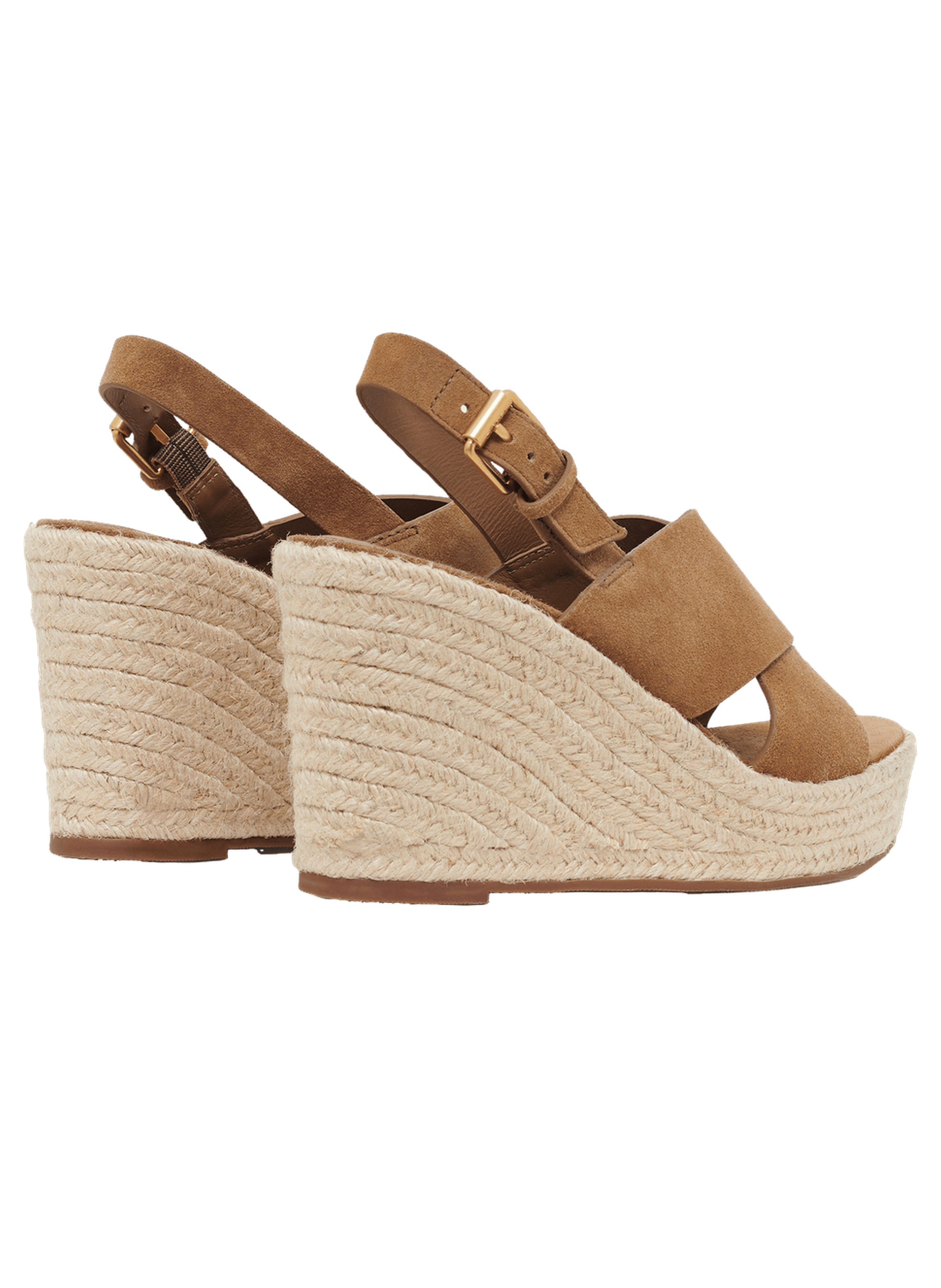Sandales compensées en cuir velours - sofi GERARD DAREL Marron