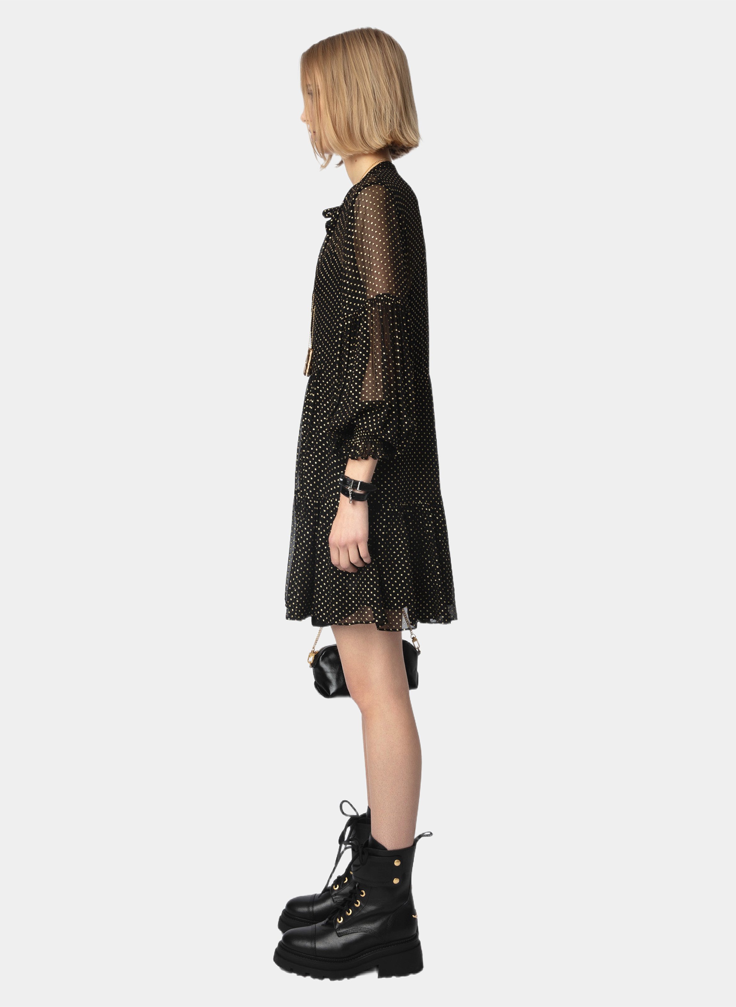 Kurzes transparentes Kleid "Randy" ZADIG&VOLTAIRE Schwarz