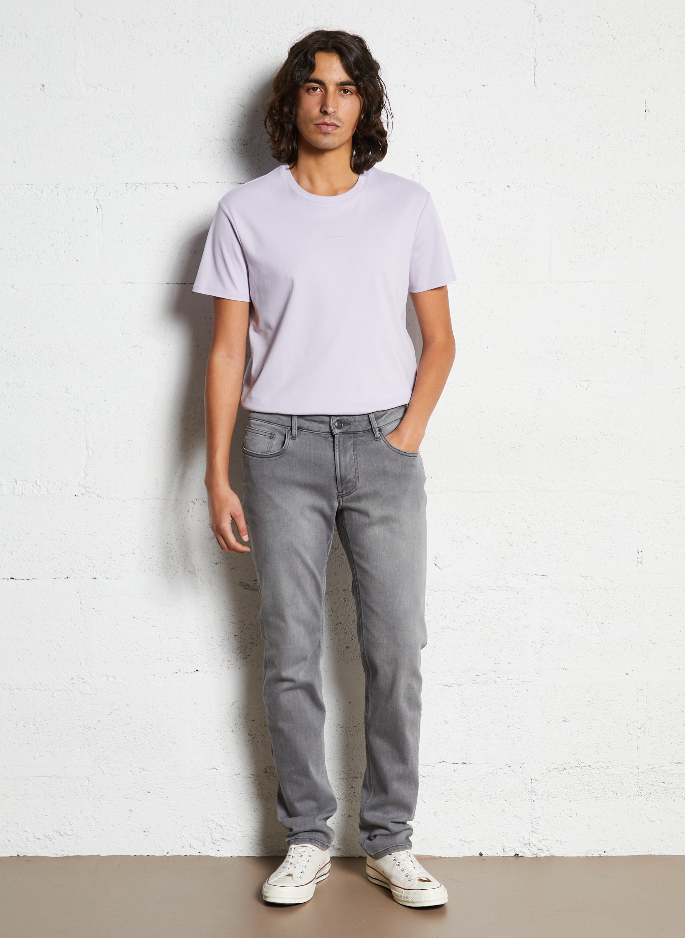 Jean slim stretch uni ziggy IKKS Gris