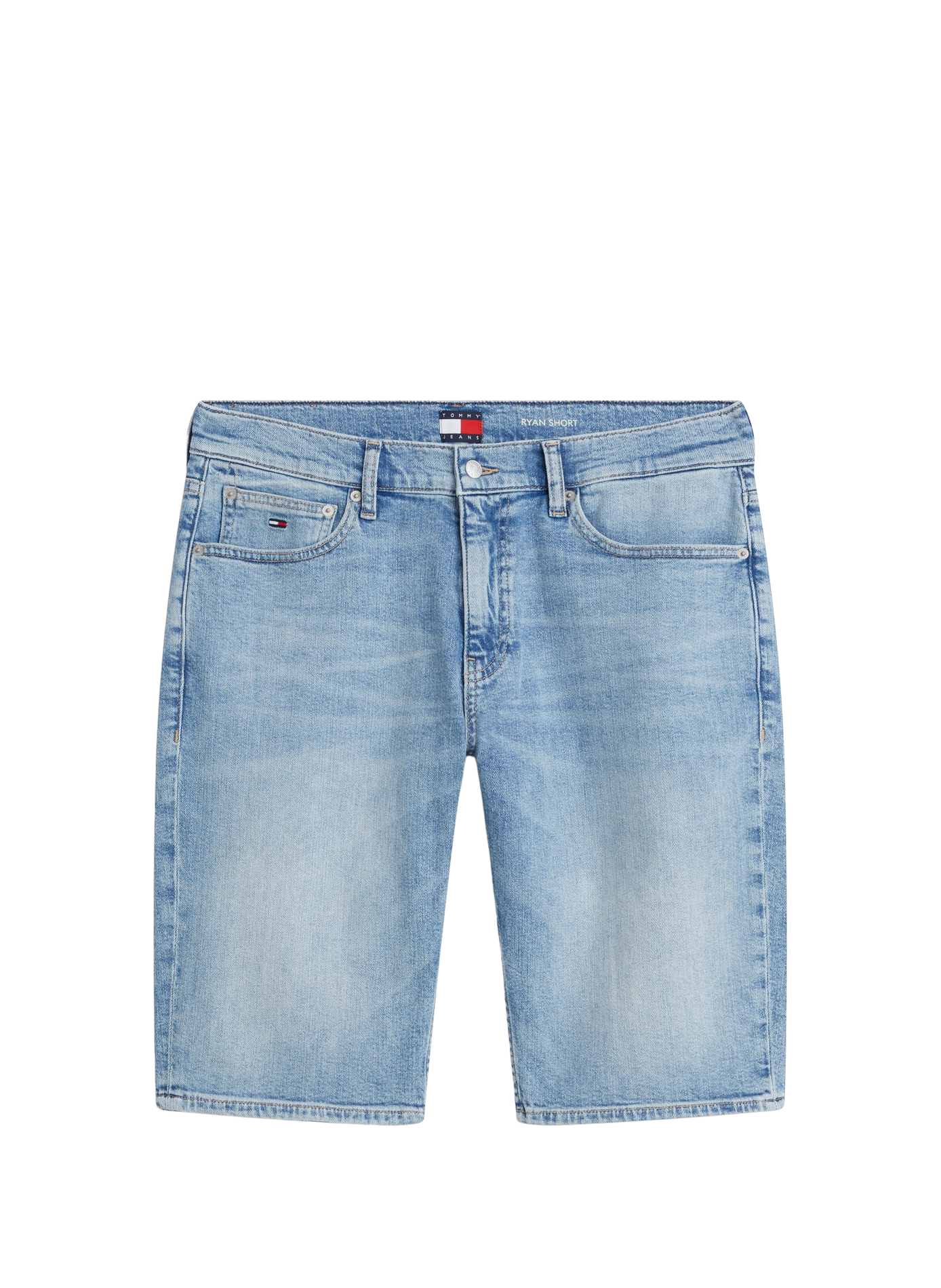 Slim washed cotton Bermuda shorts TOMMY HILFIGER Blue