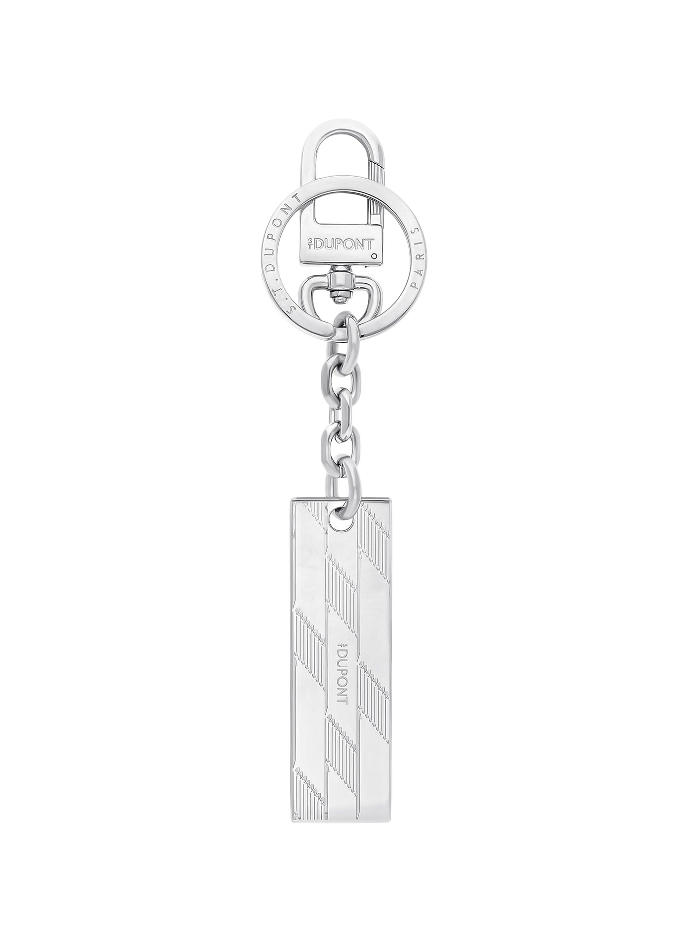 Schlüsselanhänger Monogramm 1872 S.T. DUPONT Silber