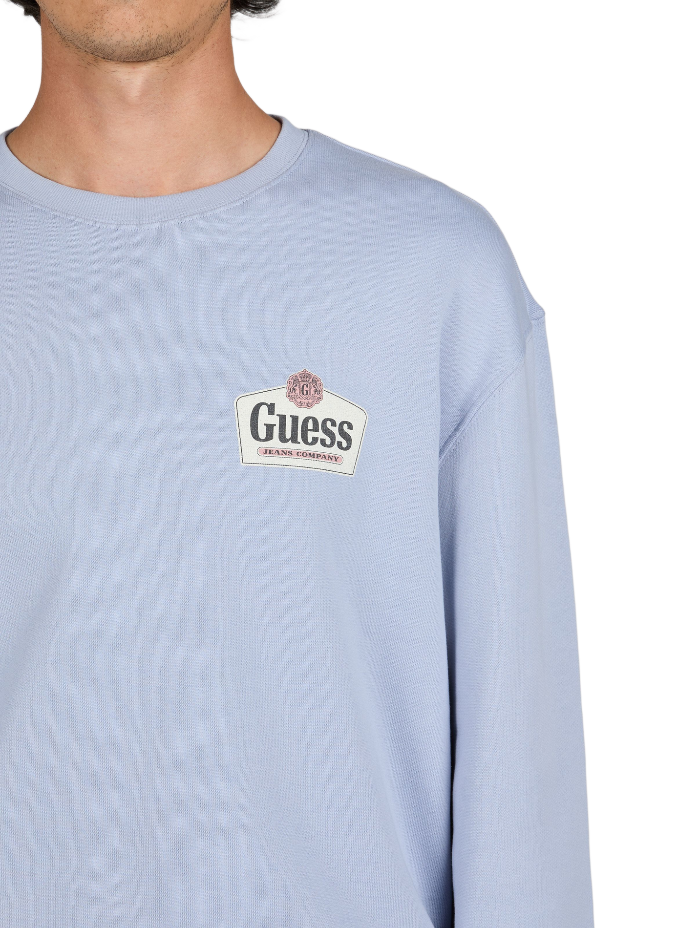 Gerader Baumwoll-Sweater GUESS Violett