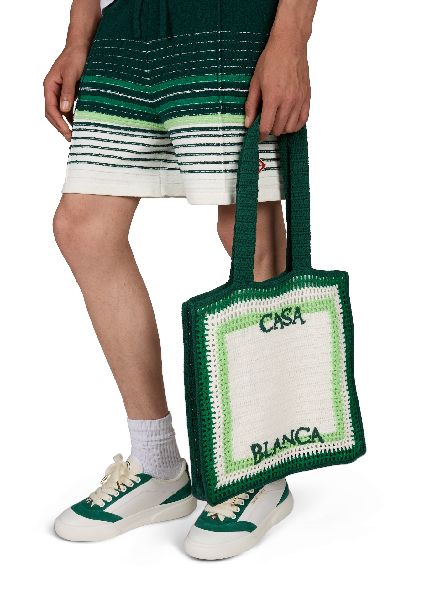 Sac de plage en crochet à rayures CASABLANCA PARIS Multicolore