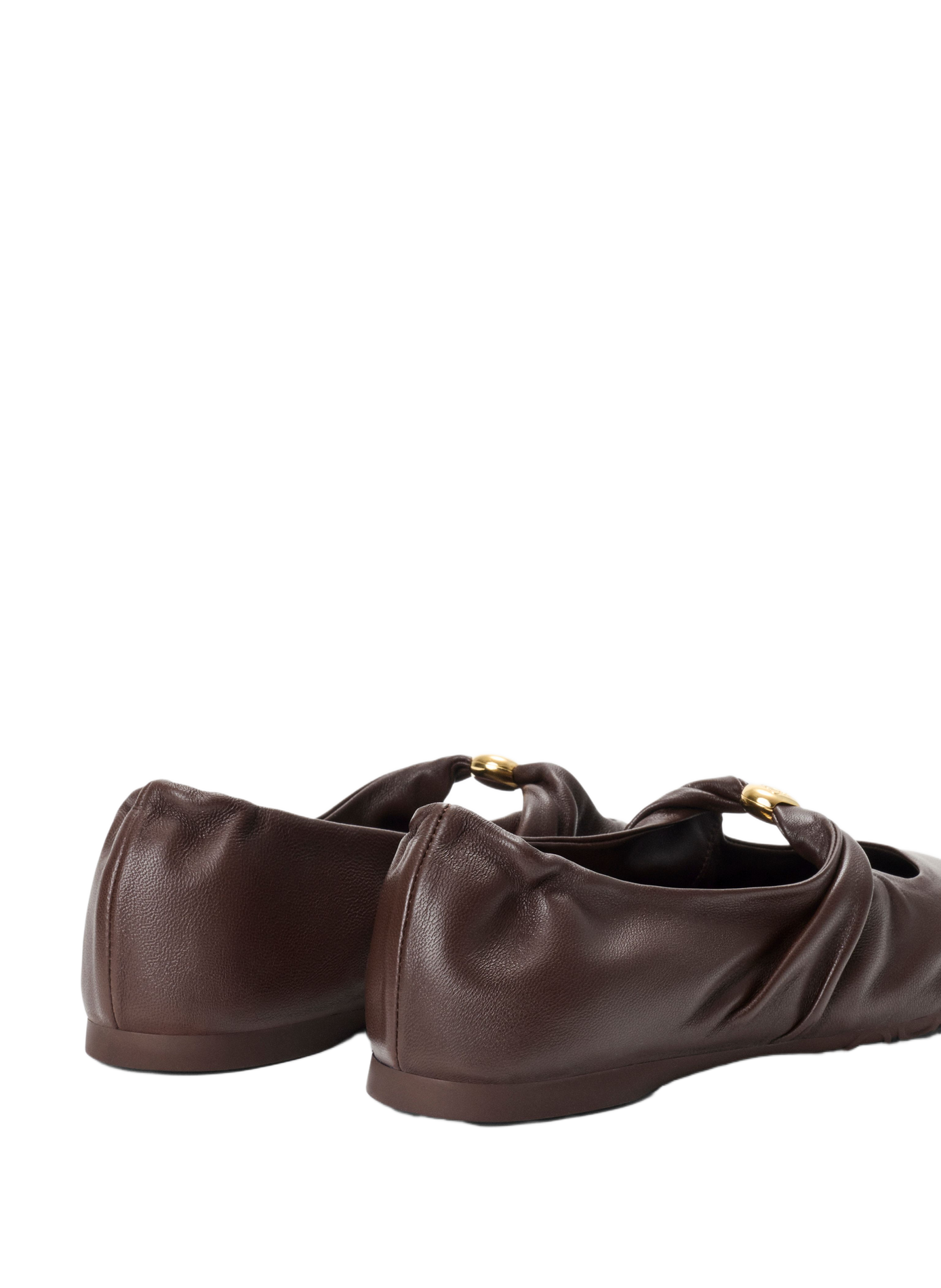 Bailarinas Pebble Soft de cuero de cordero nappa LOEWE Marrón